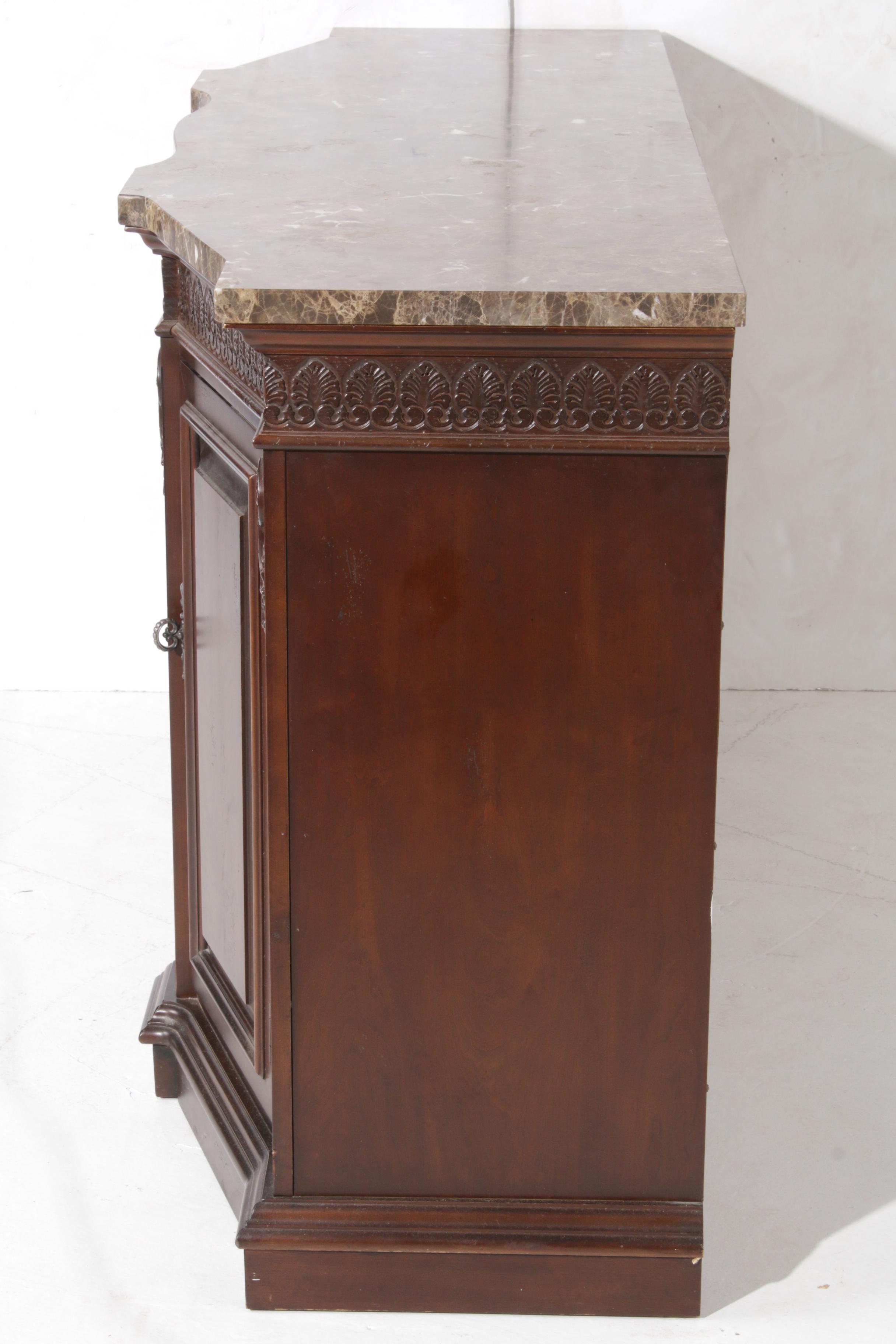Bernhardt "Embassy Row" Marble Top Buffet, Late 20th- Early 21st Century