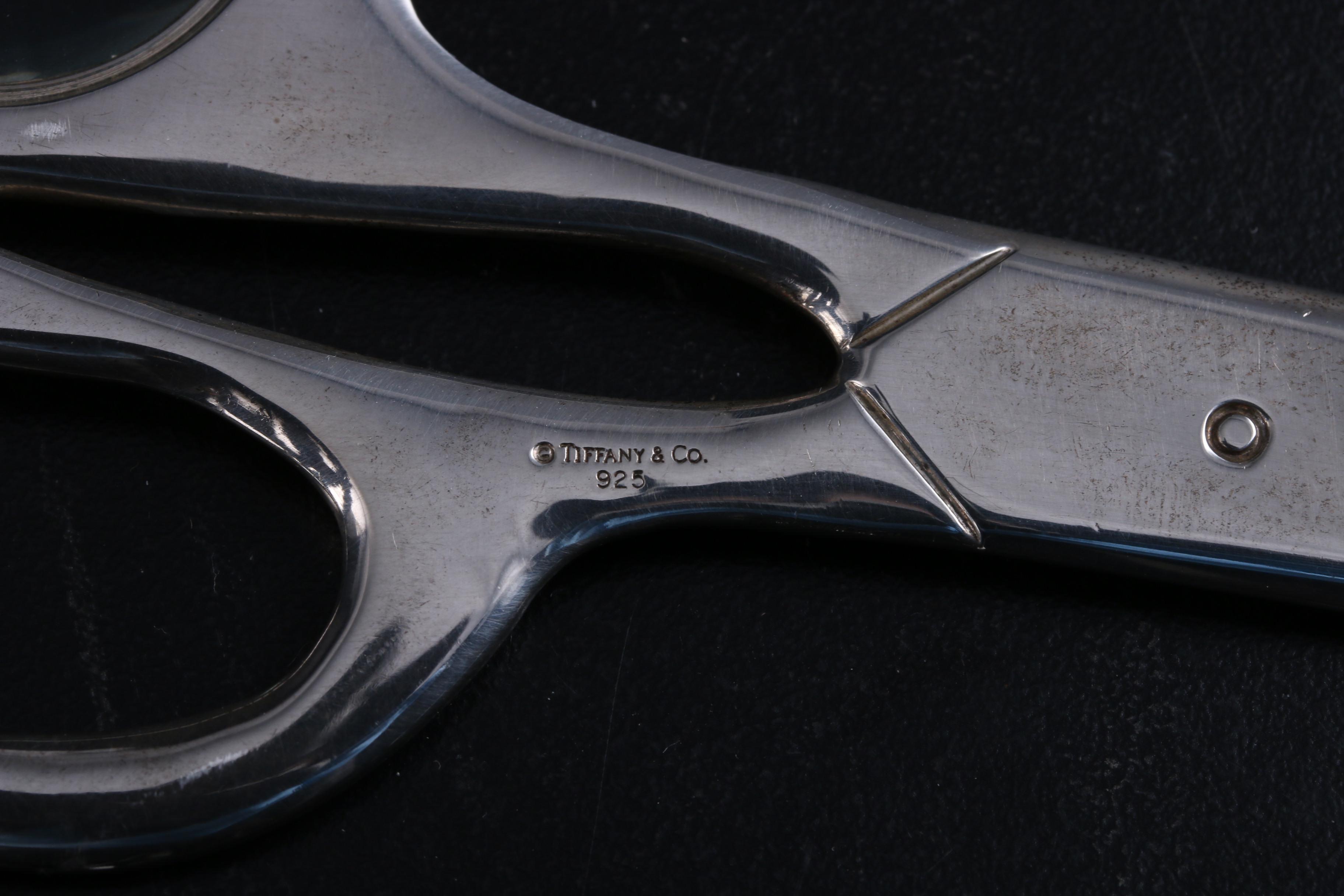 Tiffany & Co. Sterling Silver Scissor Letter Opener and Magnifying Glass