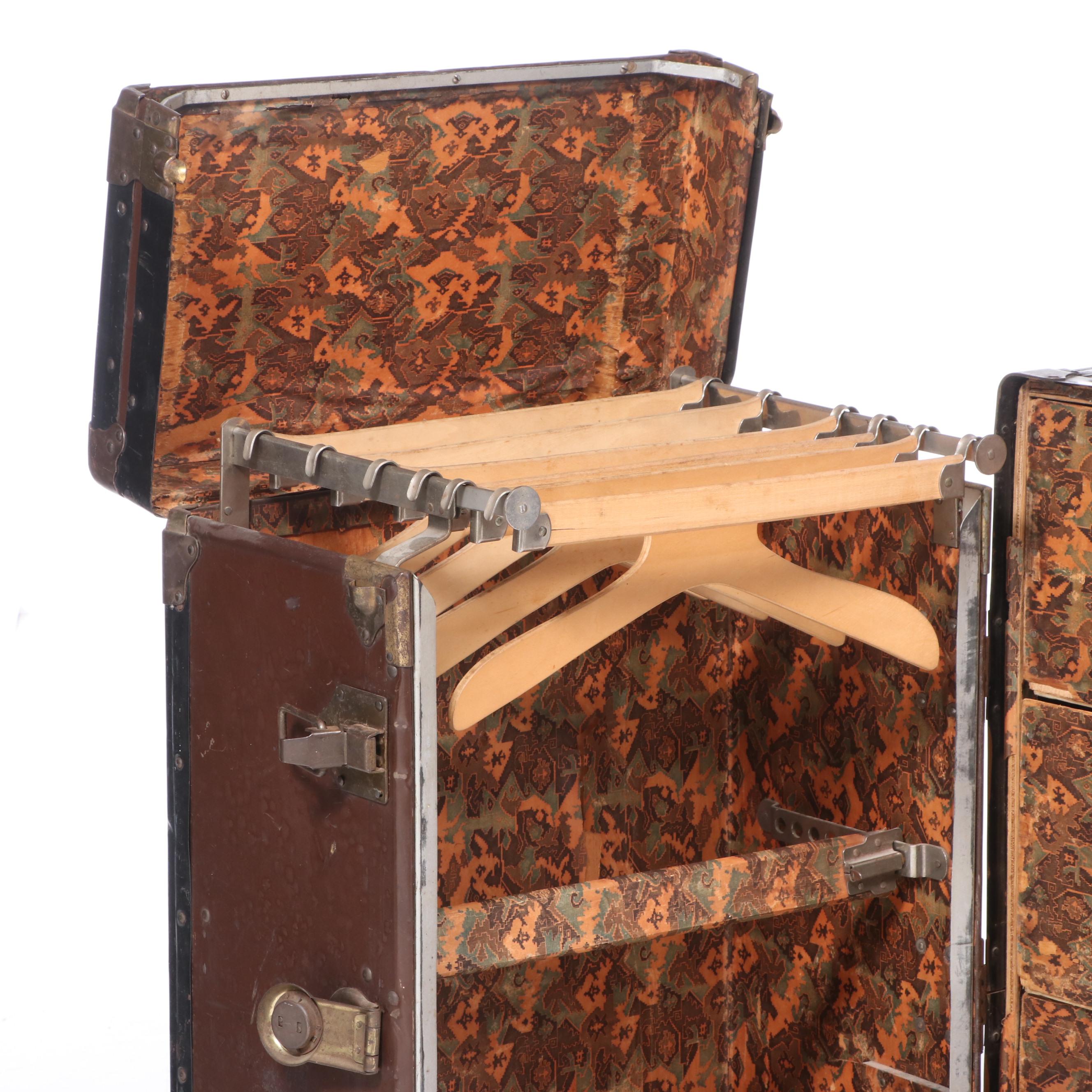 Shwayder Trunk Mfg. Co. "Samson" Steel-Clad Wardrobe Trunk, Early 20th Century
