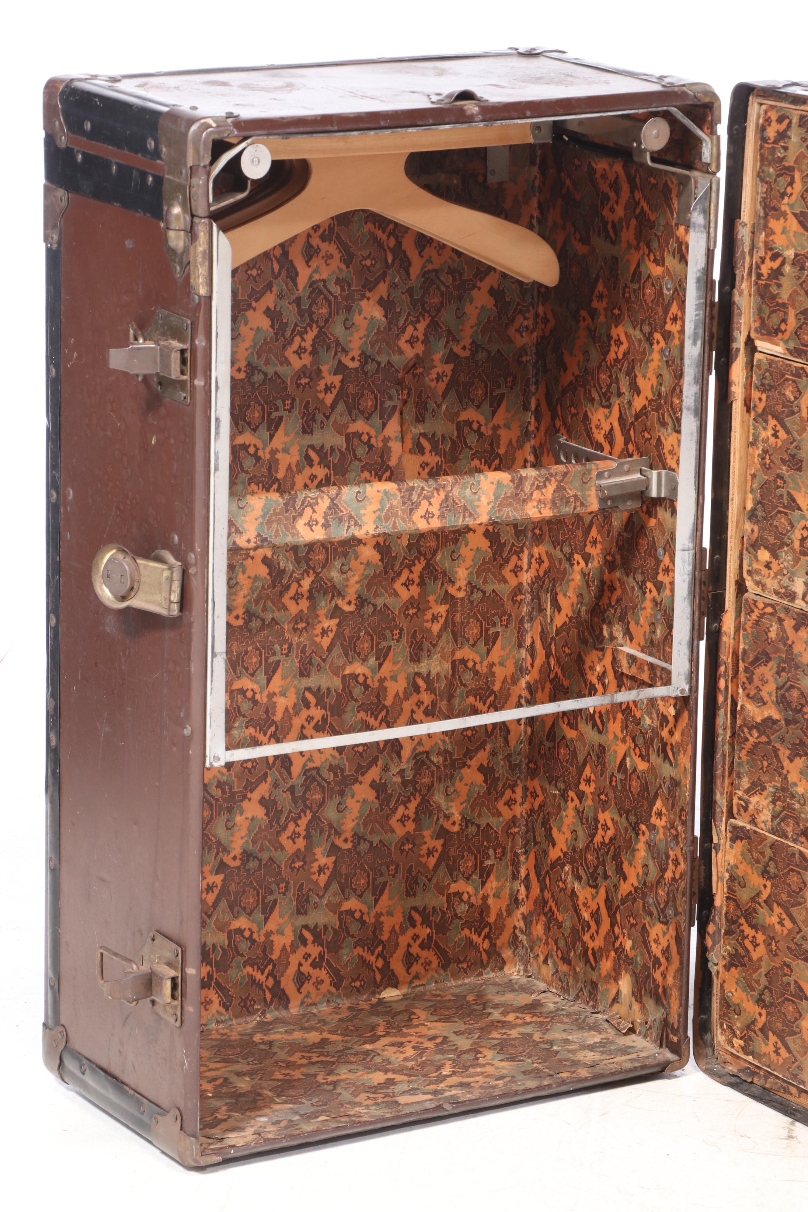 Shwayder Trunk Mfg. Co. "Samson" Steel-Clad Wardrobe Trunk, Early 20th Century