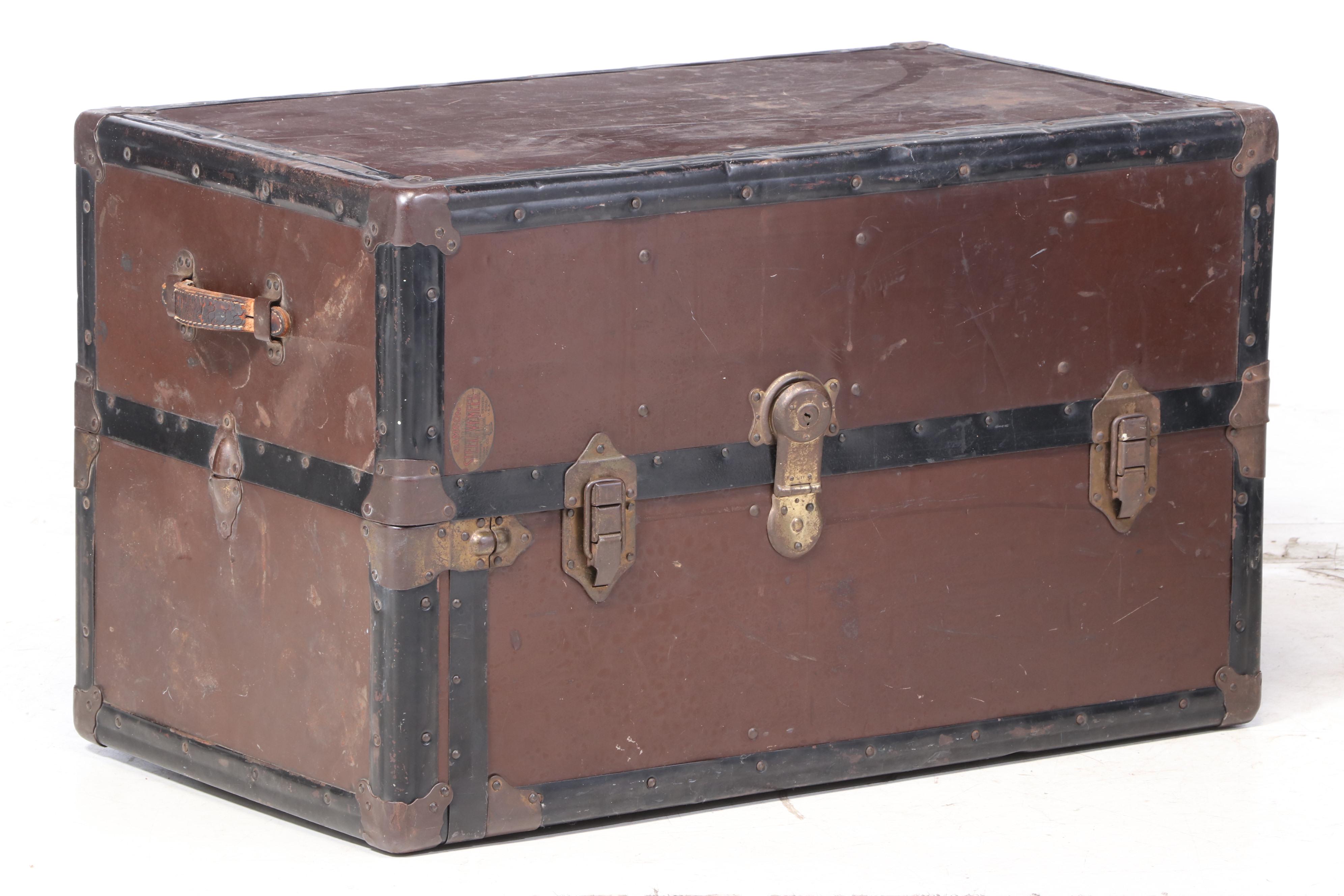 Shwayder Trunk Mfg. Co. "Samson" Steel-Clad Wardrobe Trunk, Early 20th Century