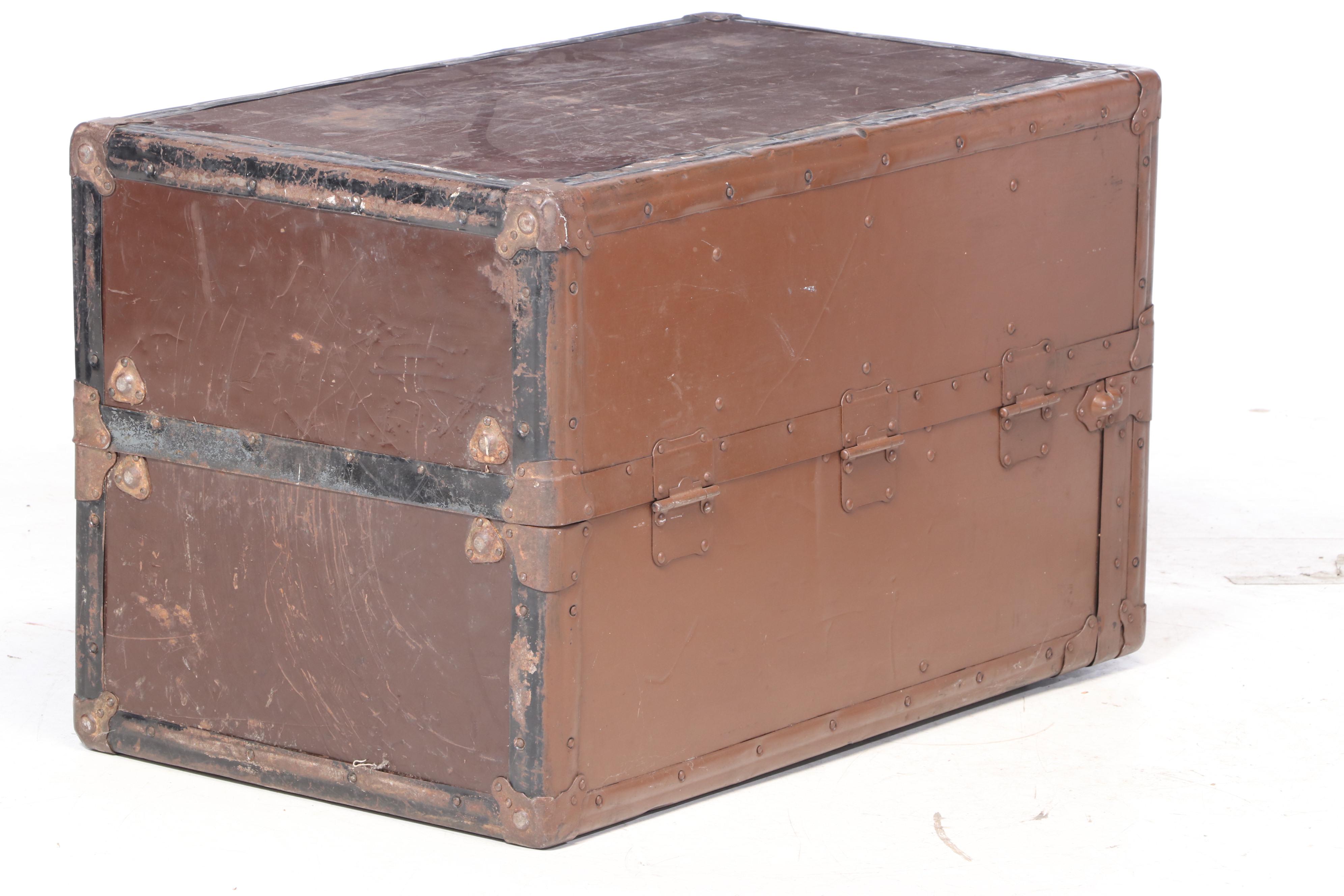Shwayder Trunk Mfg. Co. "Samson" Steel-Clad Wardrobe Trunk, Early 20th Century