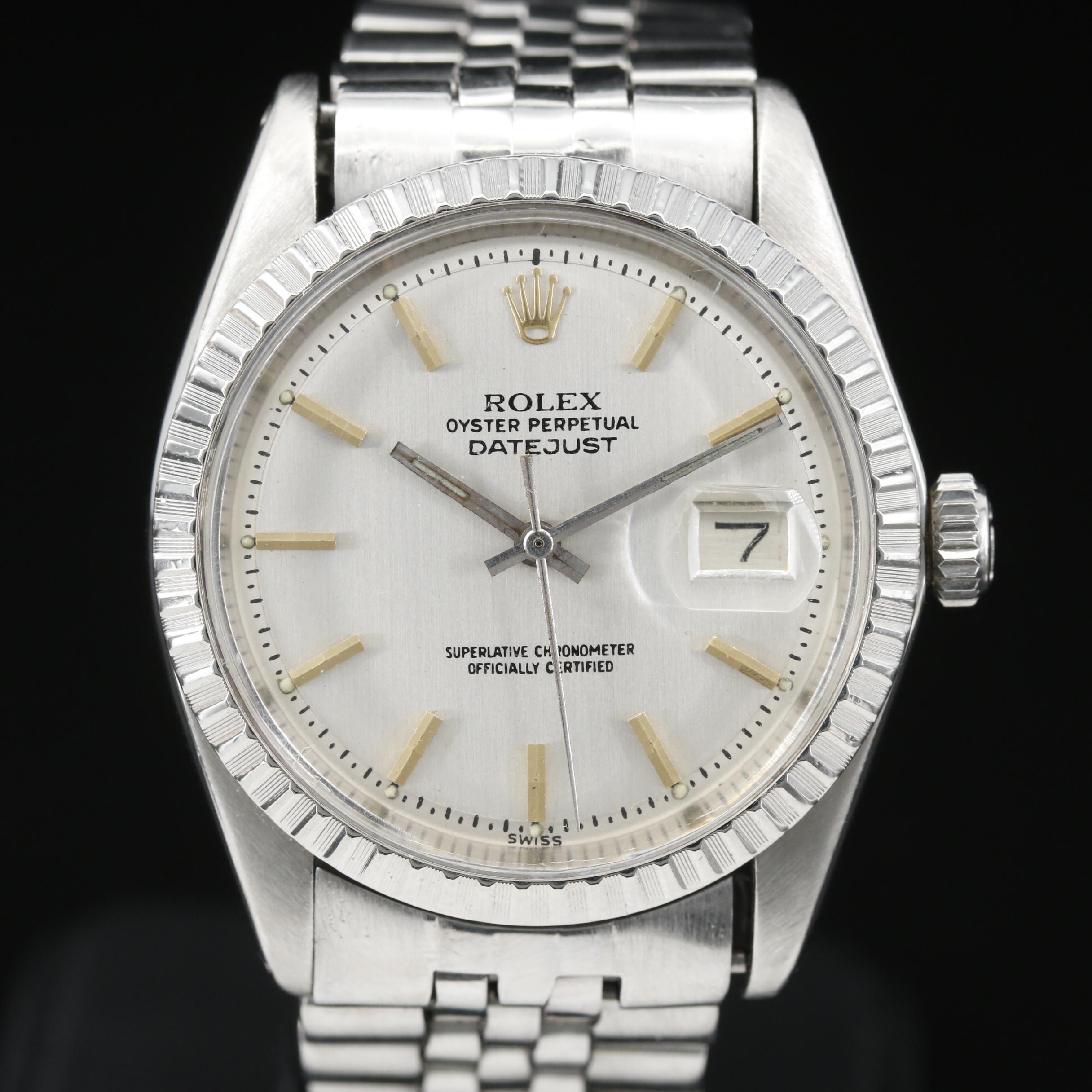 1978 Rolex Datejust Stainless Steel Automatic Watch