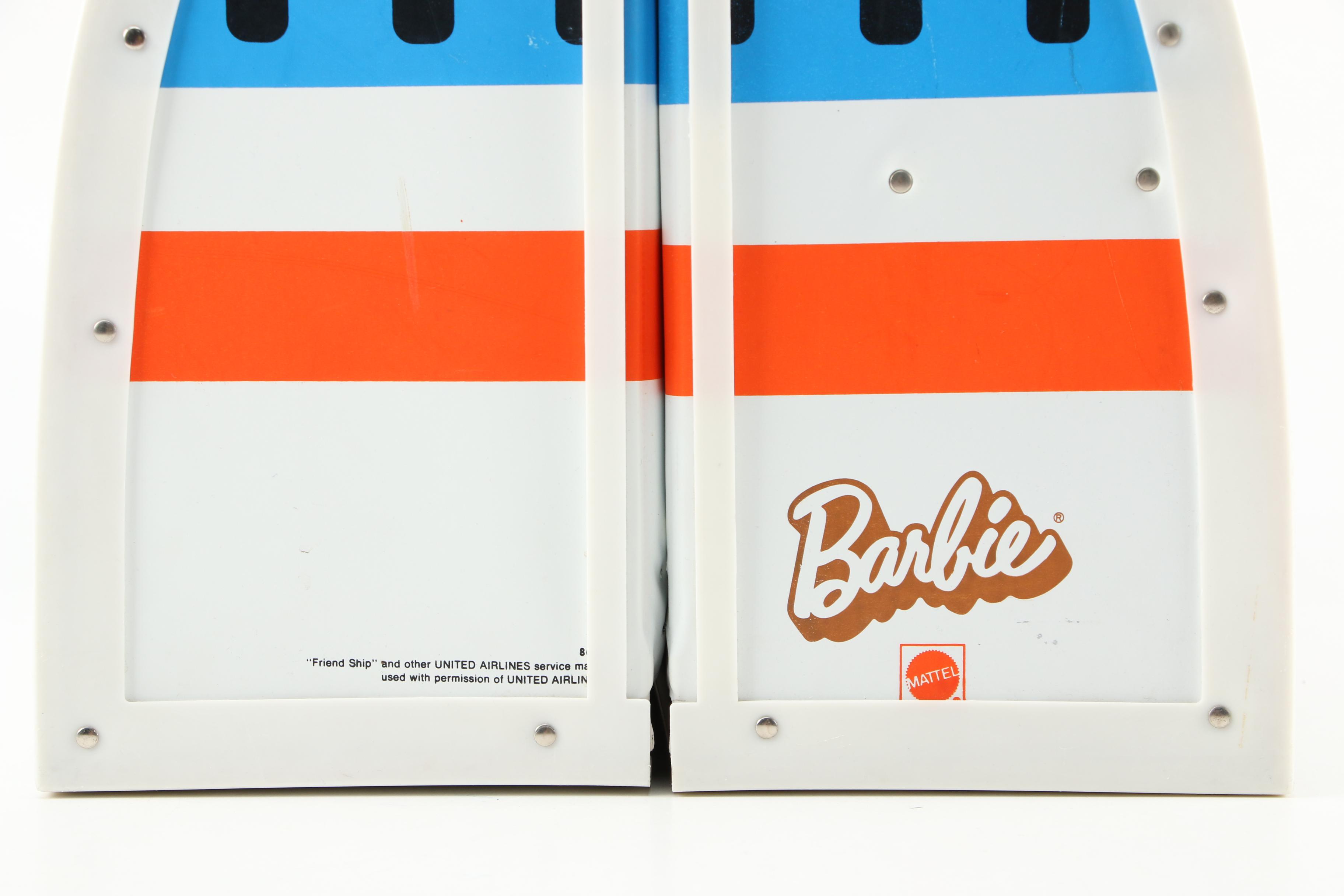 Barbie's "Friend Ship" United Airlines Vinyl Carrying Case, Mid-20th Century