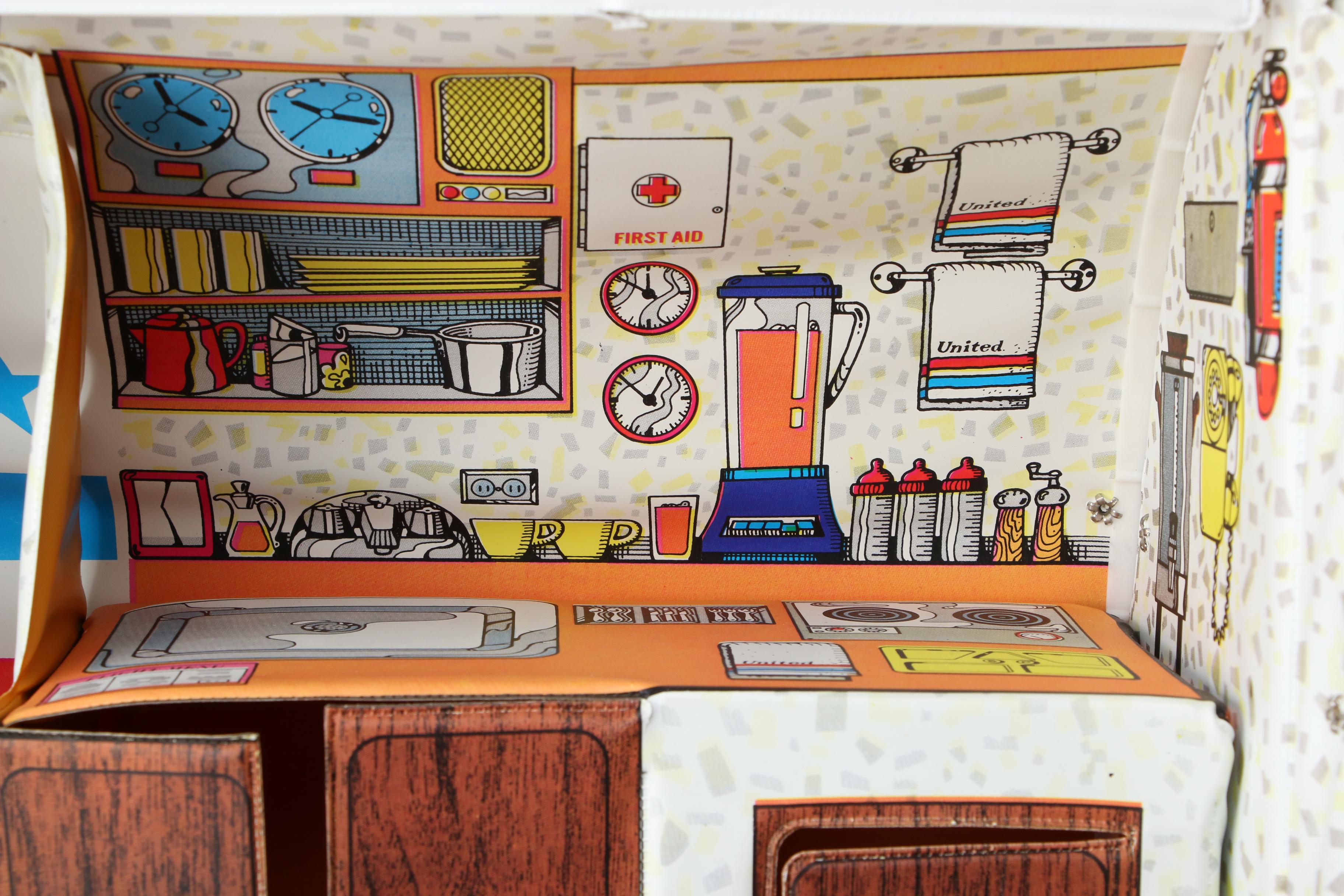 Barbie's "Friend Ship" United Airlines Vinyl Carrying Case, Mid-20th Century