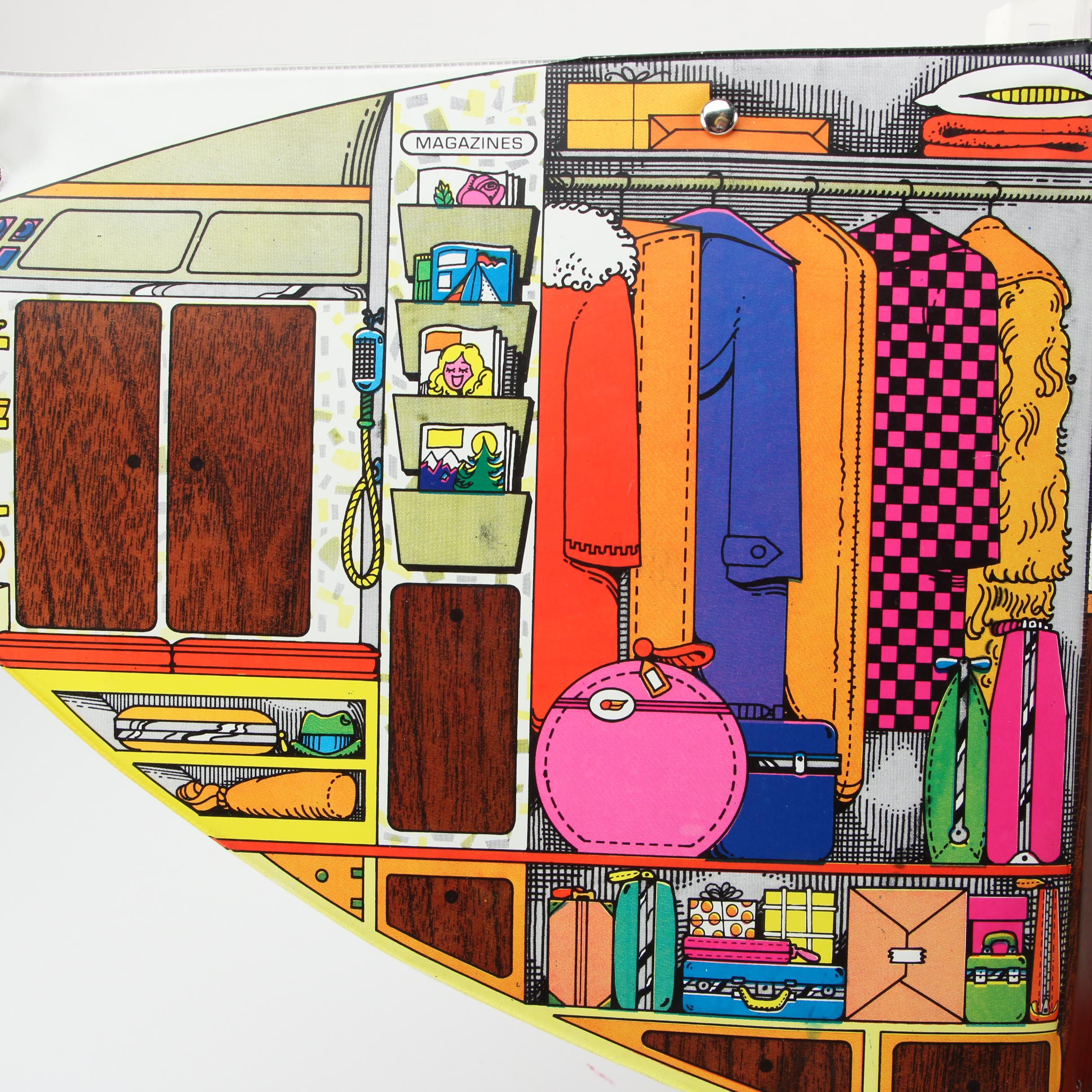 Barbie's "Friend Ship" United Airlines Vinyl Carrying Case, Mid-20th Century