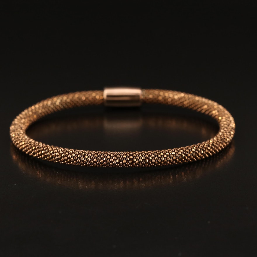 Sterling Silver Flexible Mesh Bangle