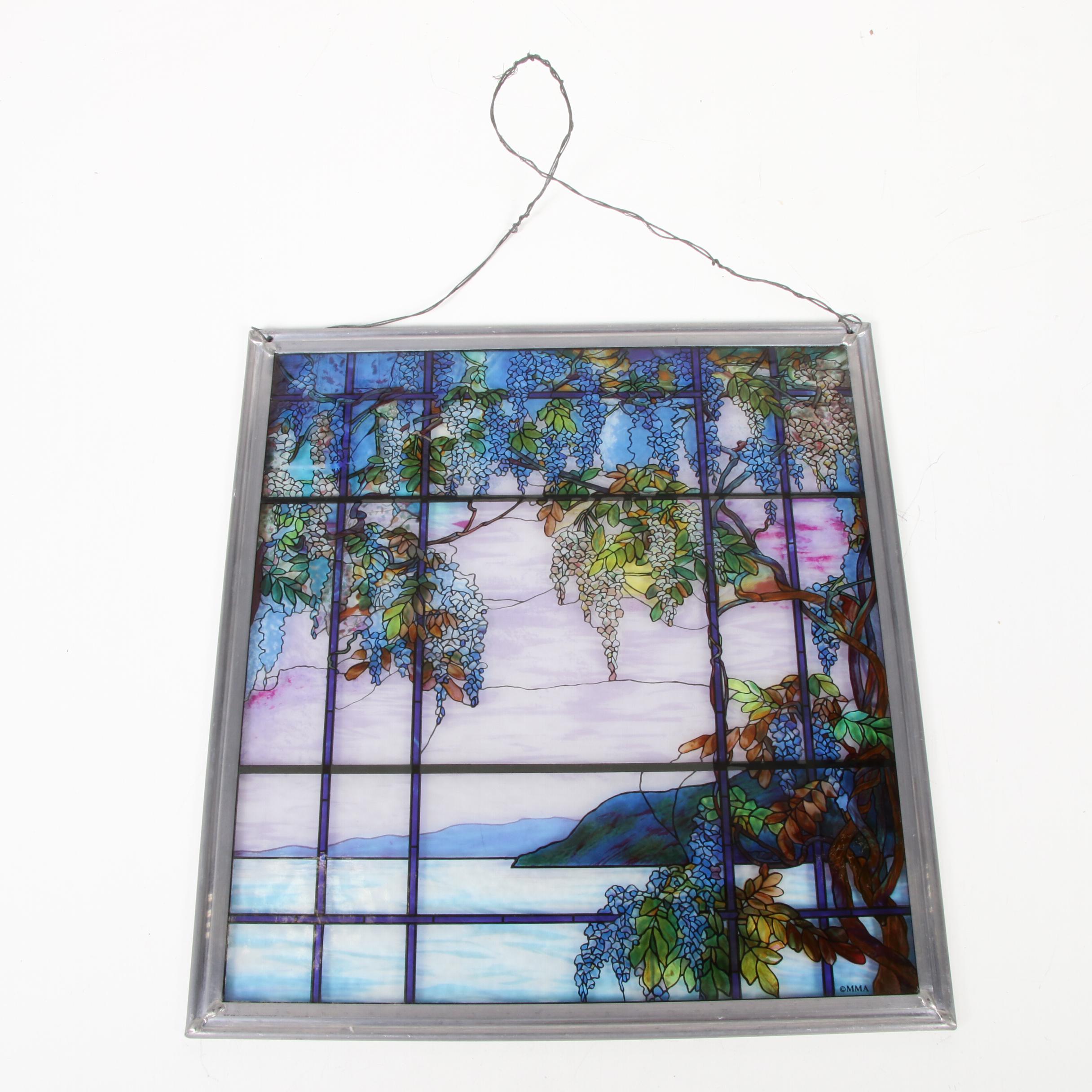 MoMA Stained Glass Sun Catcher After Louis Comfort Tiffany "Oyster Bay"