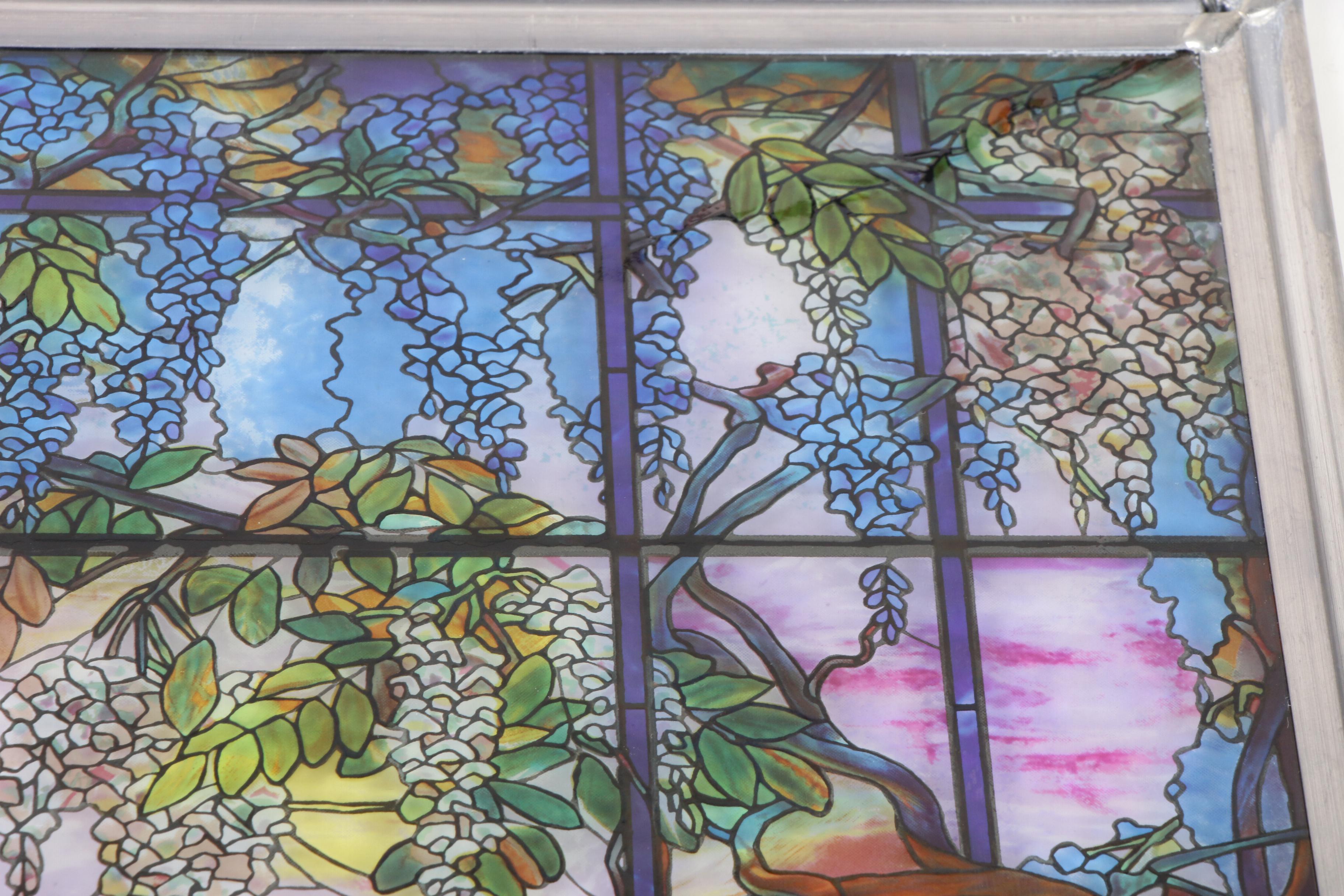 MoMA Stained Glass Sun Catcher After Louis Comfort Tiffany "Oyster Bay"