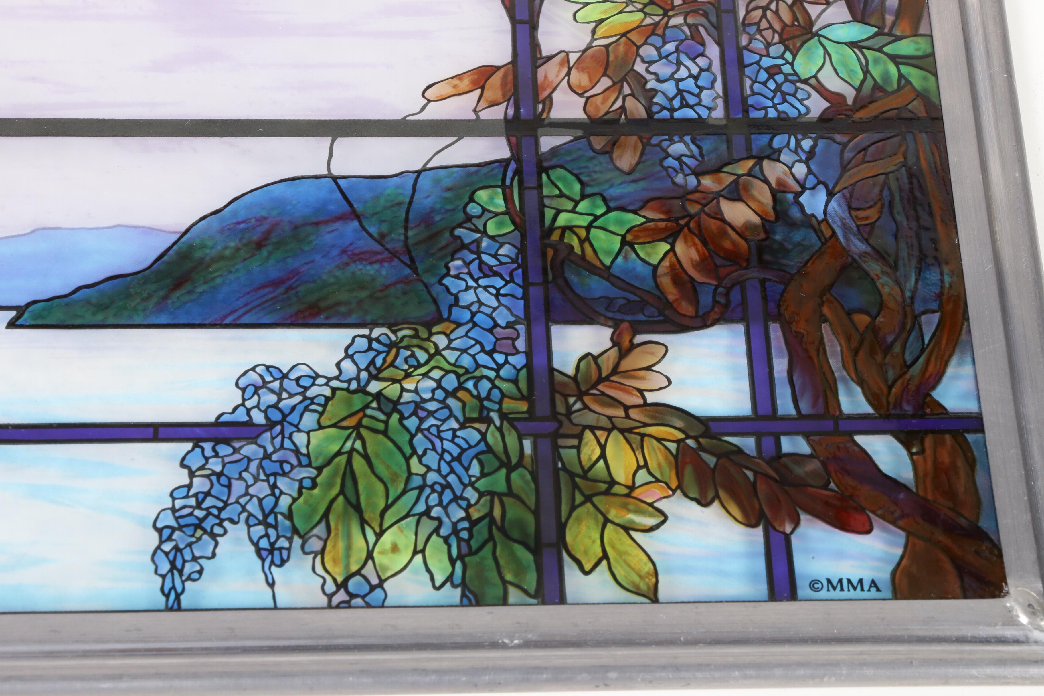 MoMA Stained Glass Sun Catcher After Louis Comfort Tiffany "Oyster Bay"