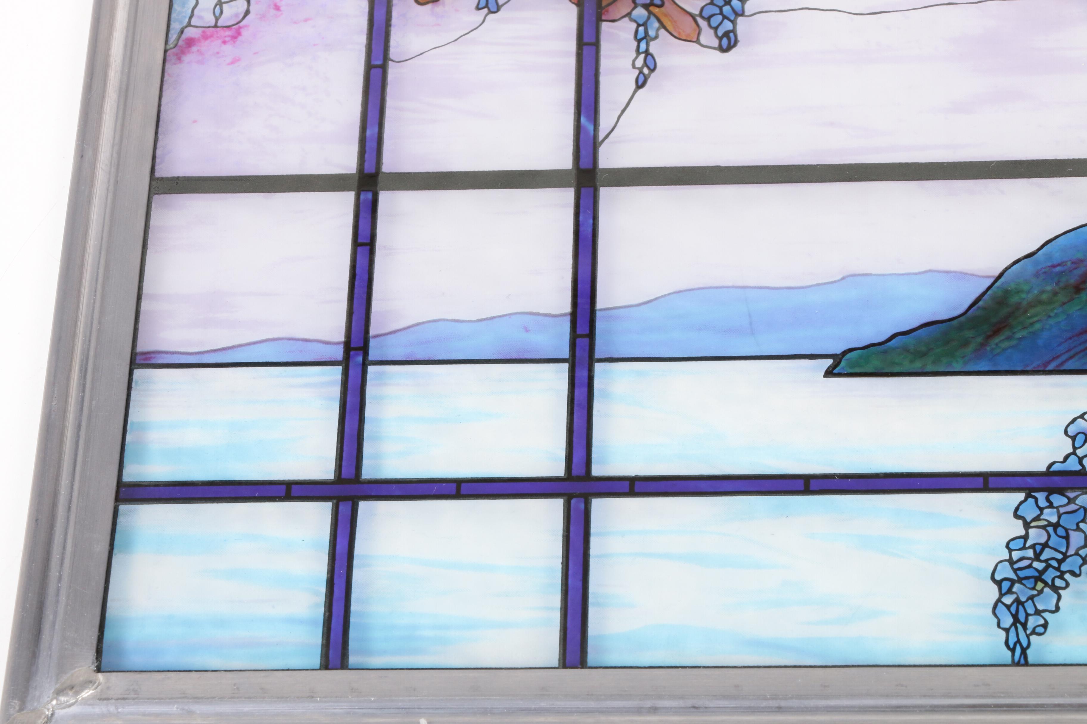 MoMA Stained Glass Sun Catcher After Louis Comfort Tiffany "Oyster Bay"