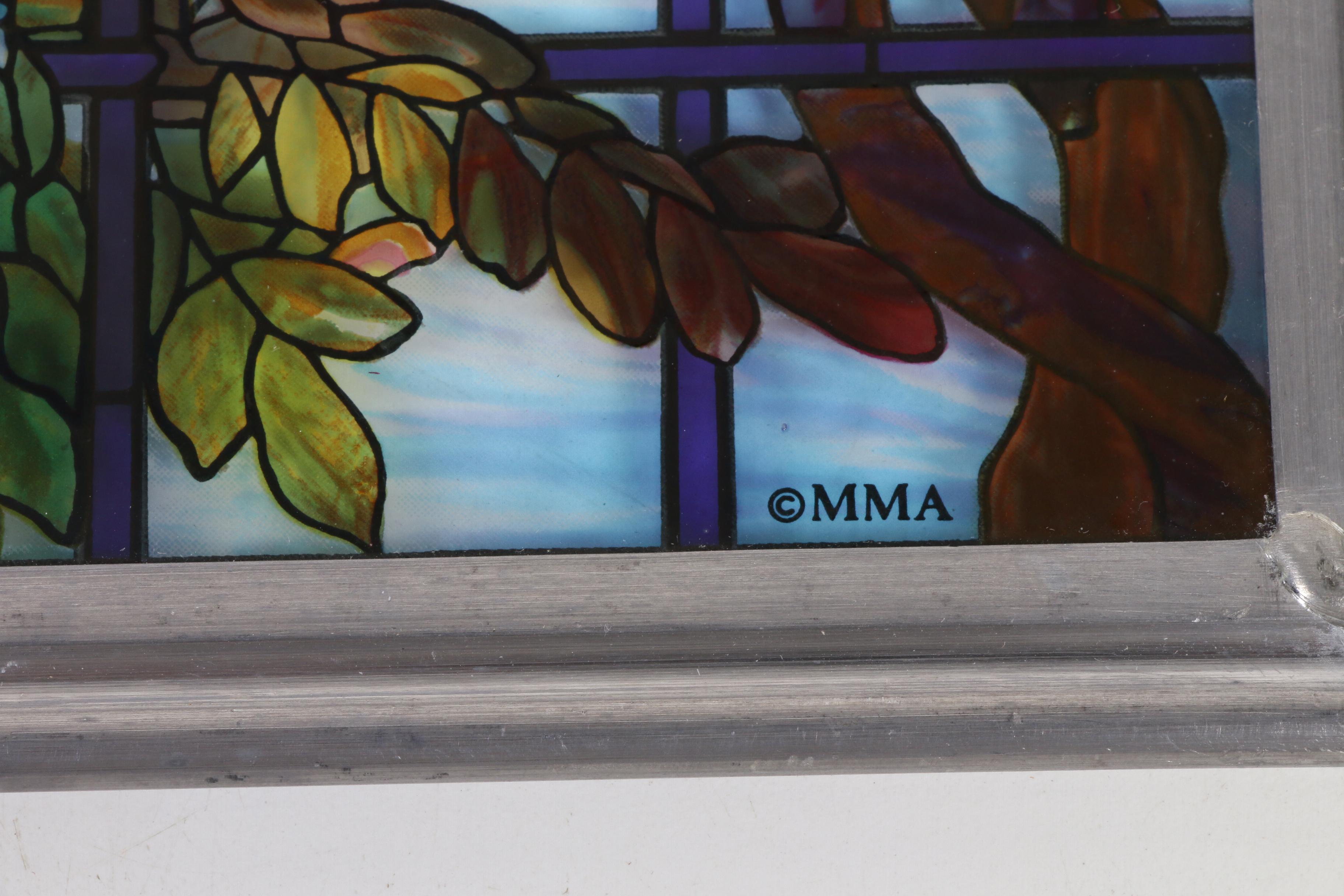 MoMA Stained Glass Sun Catcher After Louis Comfort Tiffany "Oyster Bay"