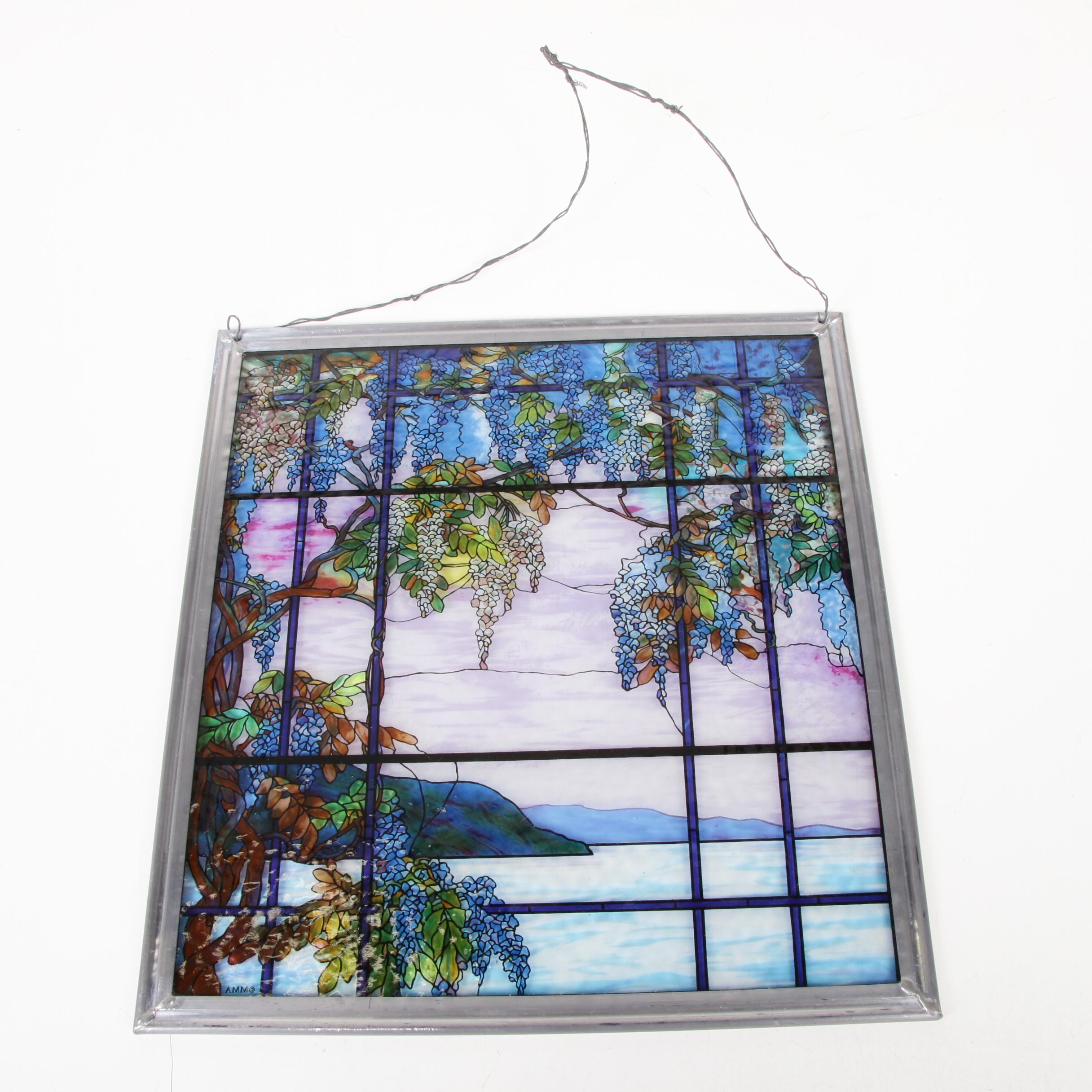 MoMA Stained Glass Sun Catcher After Louis Comfort Tiffany "Oyster Bay"