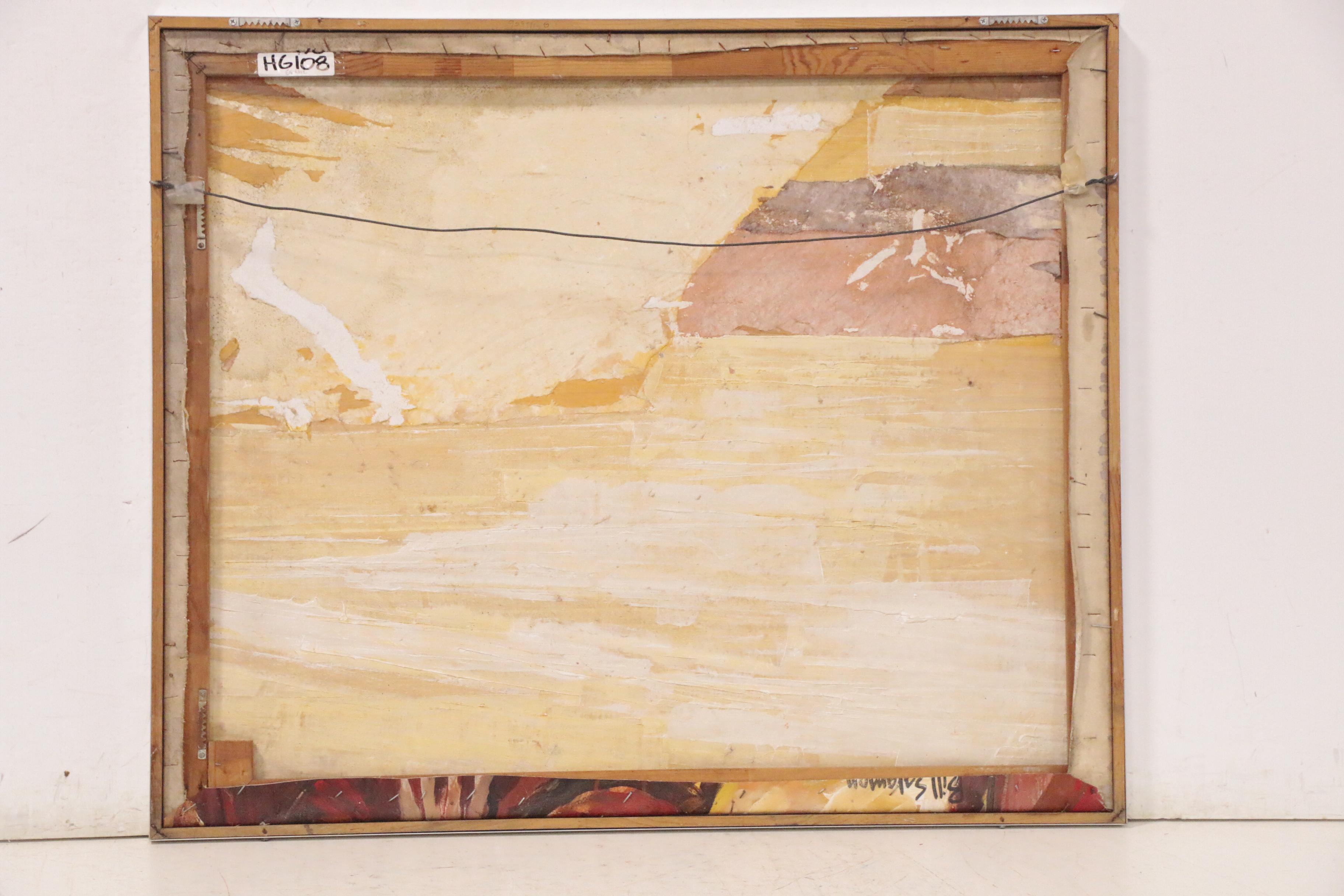 Bill Salamon Oil Painting of Two Women in Meditation, 20th Century