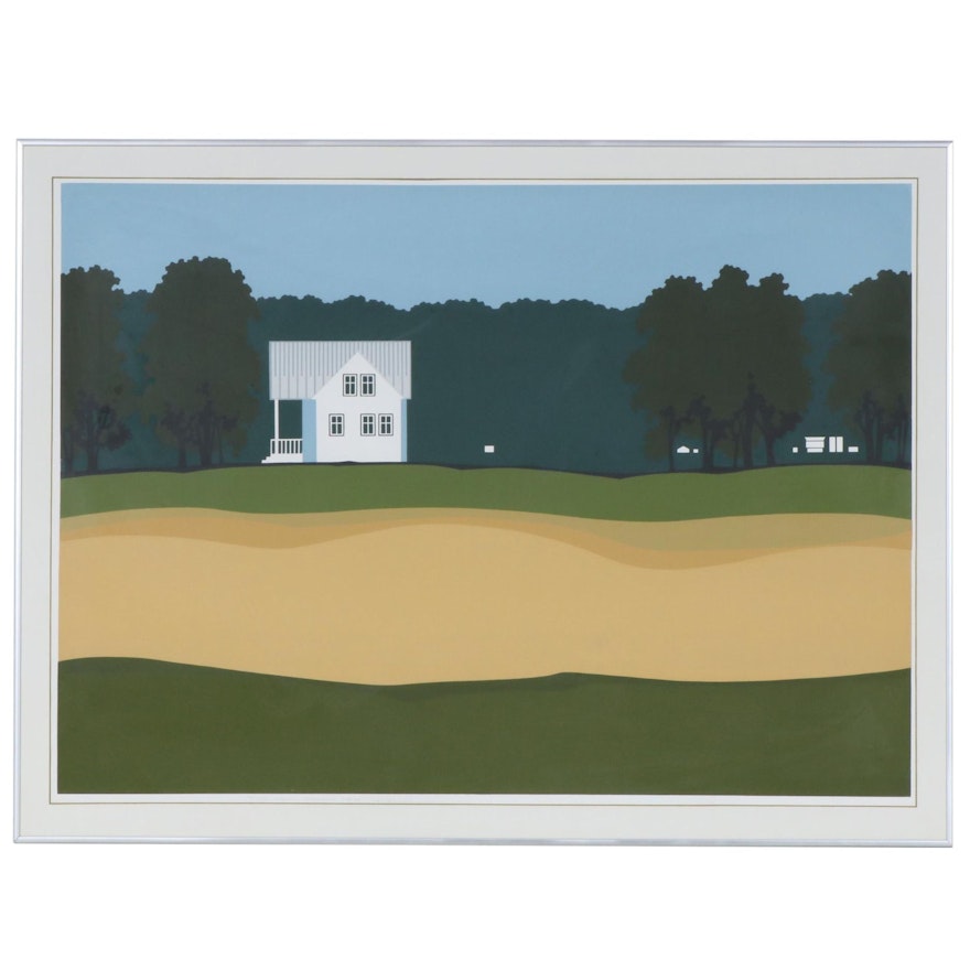 Steve Horan Serigraph "Michigan House", 1976