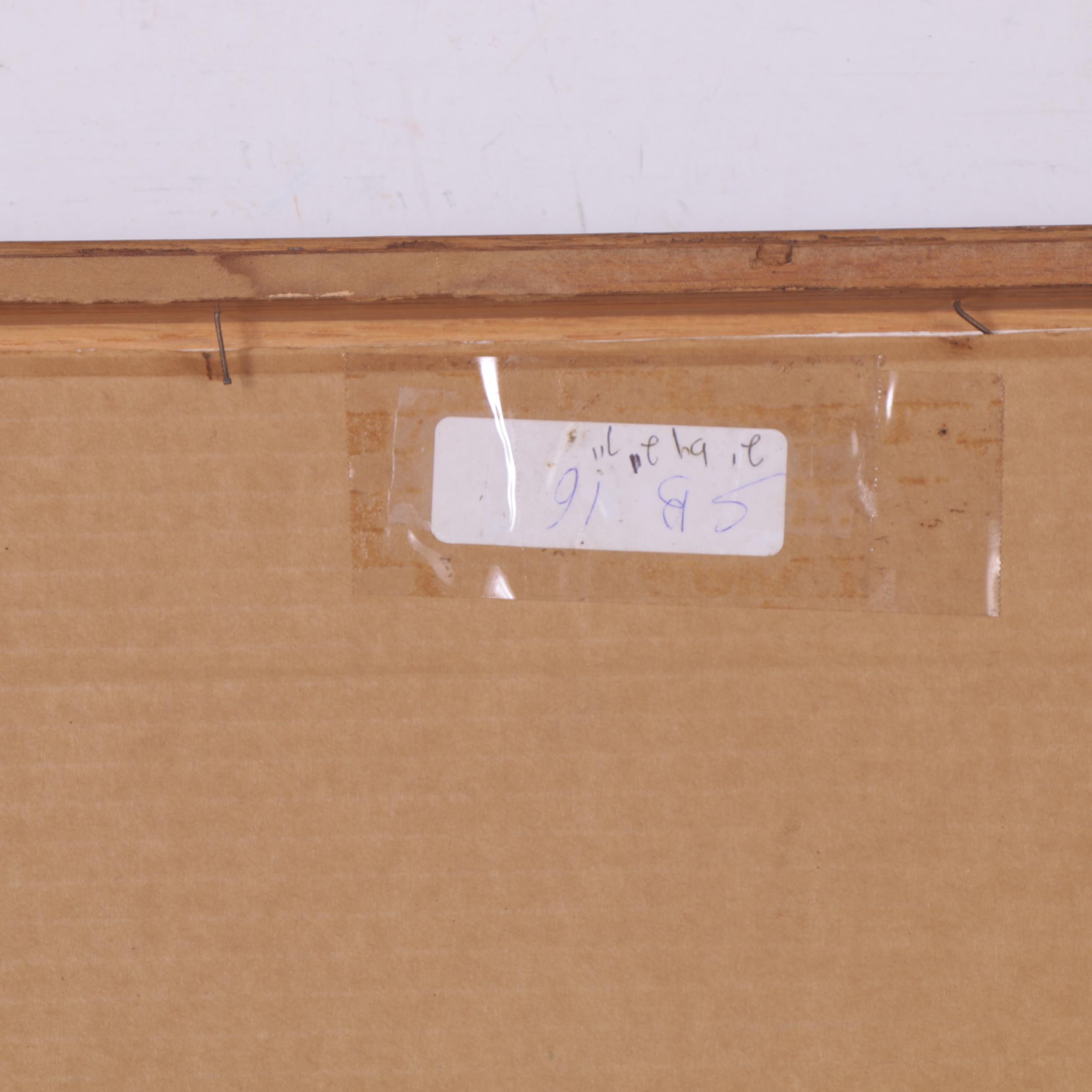 Bill Salamon Oil Painting of Coastal Scene at Sunset with Figures