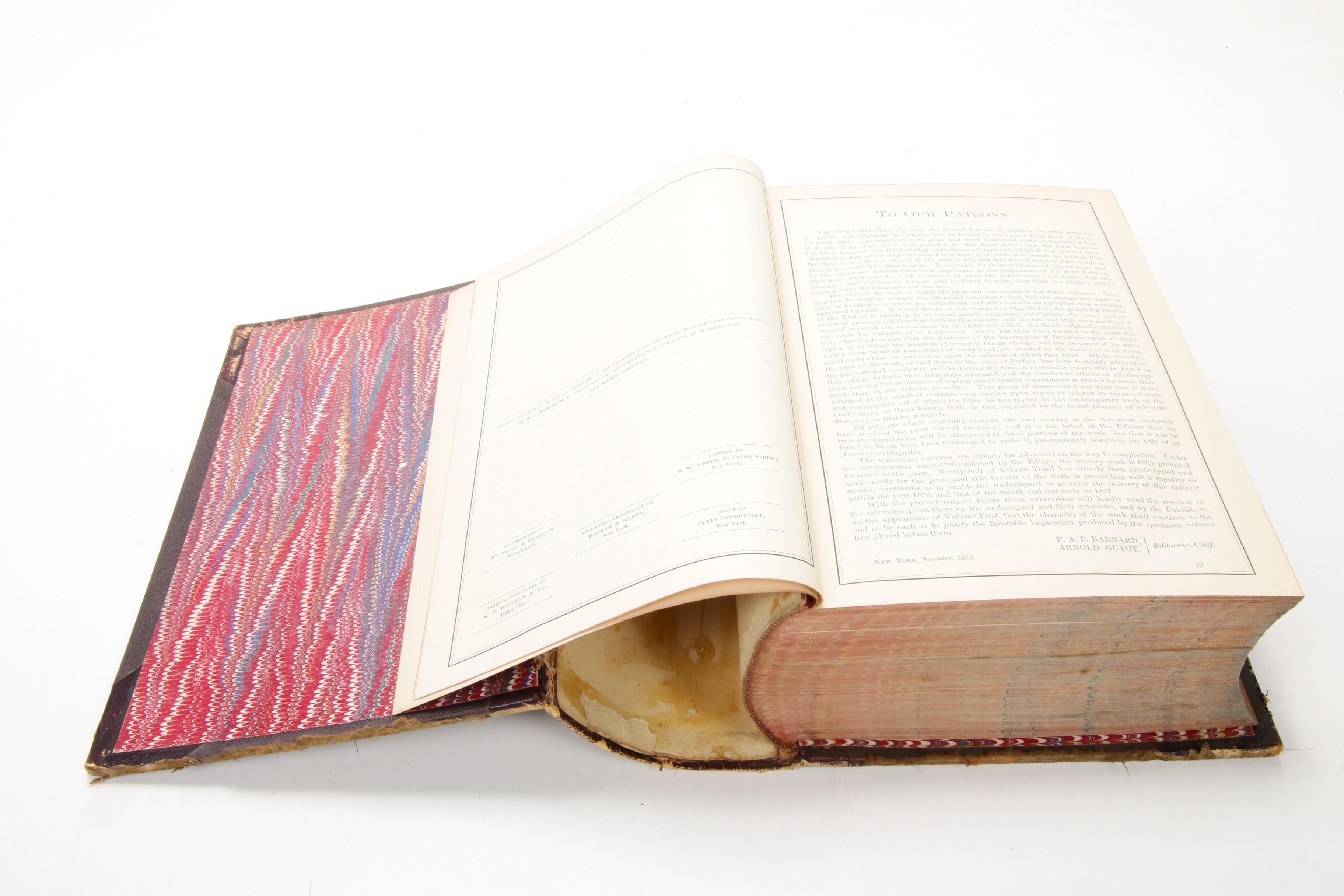 "Johnson's New Universal Cyclopaedia Vol. II" and Two 19th Century Encyclopedias