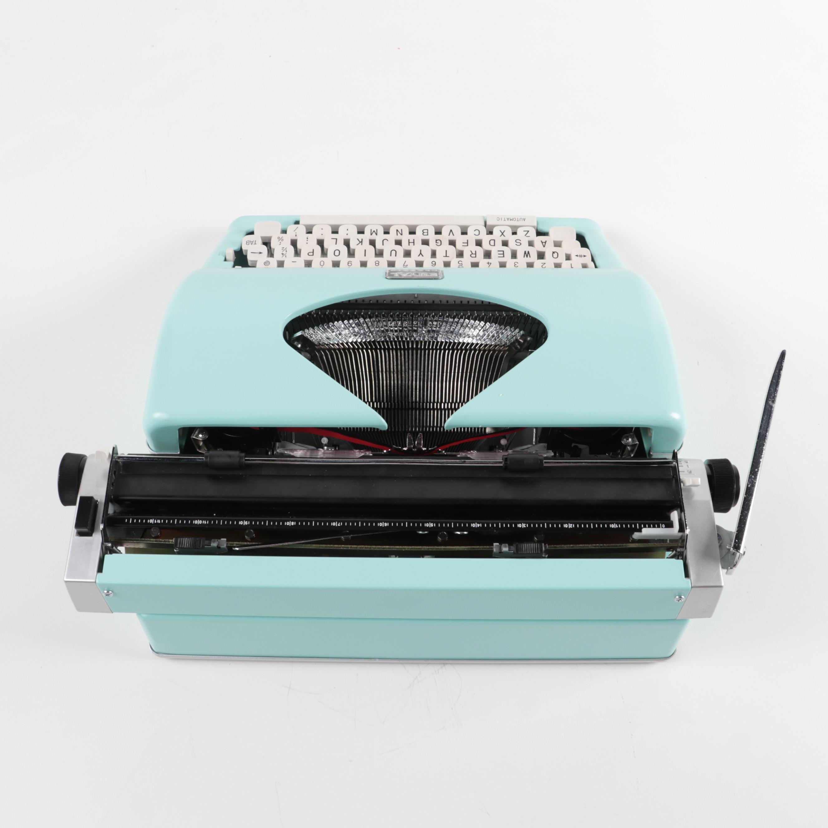 Royal Mint Green "Classic" Manual Typewriter with Original Packaging