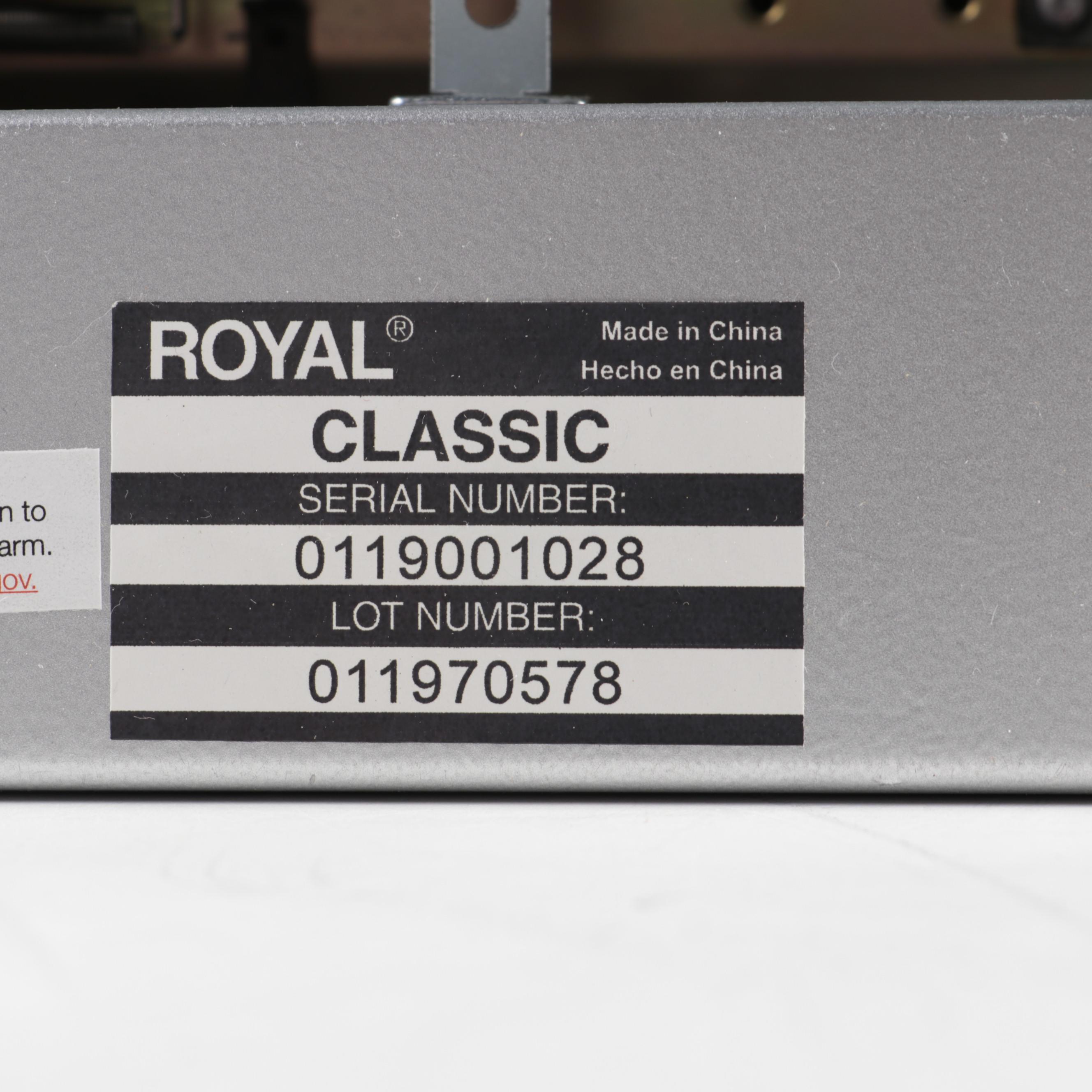 Royal Mint Green "Classic" Manual Typewriter with Original Packaging