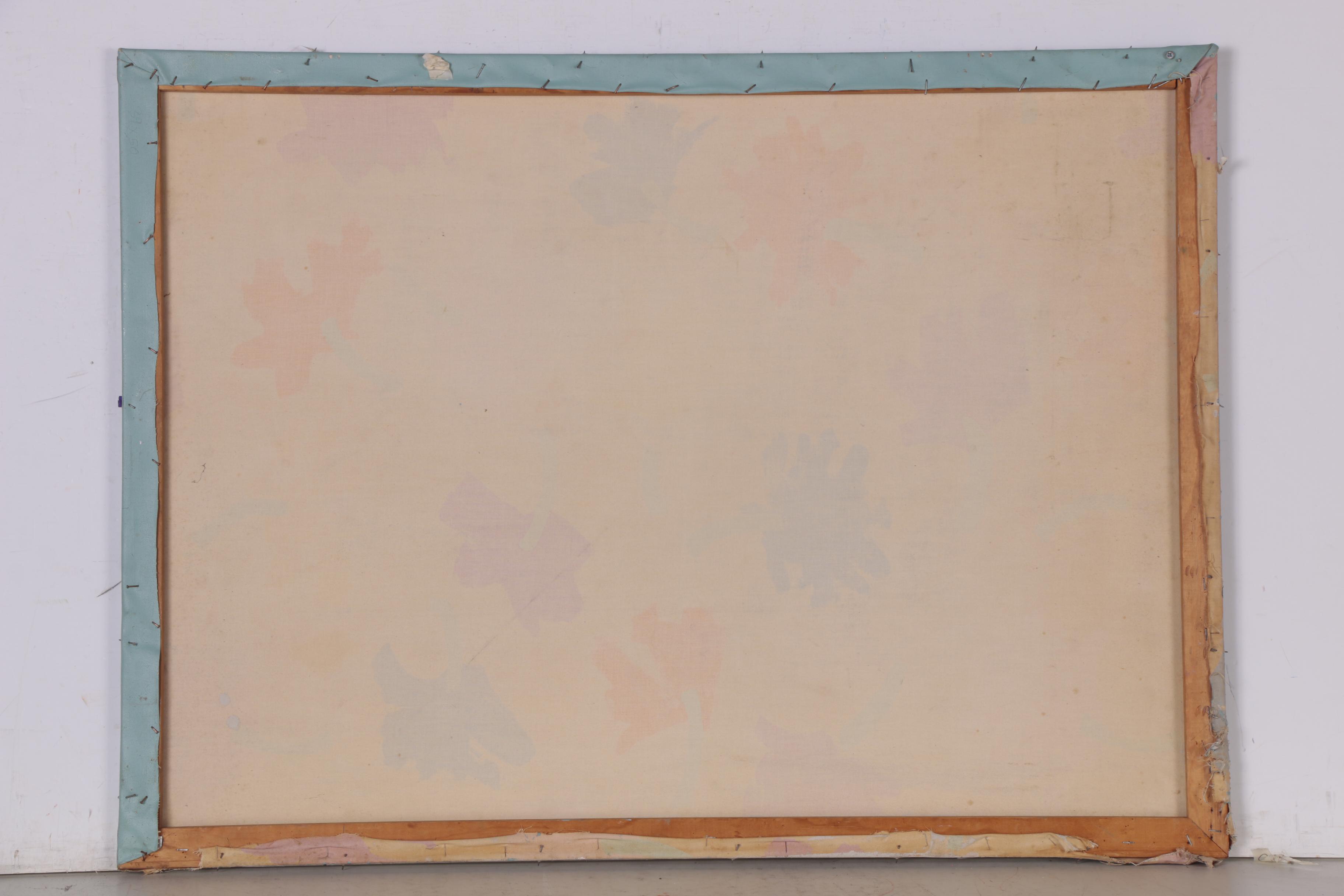 Bill Salamon Purple Mountain Landscape Acrylic Painting, Late 20th Century