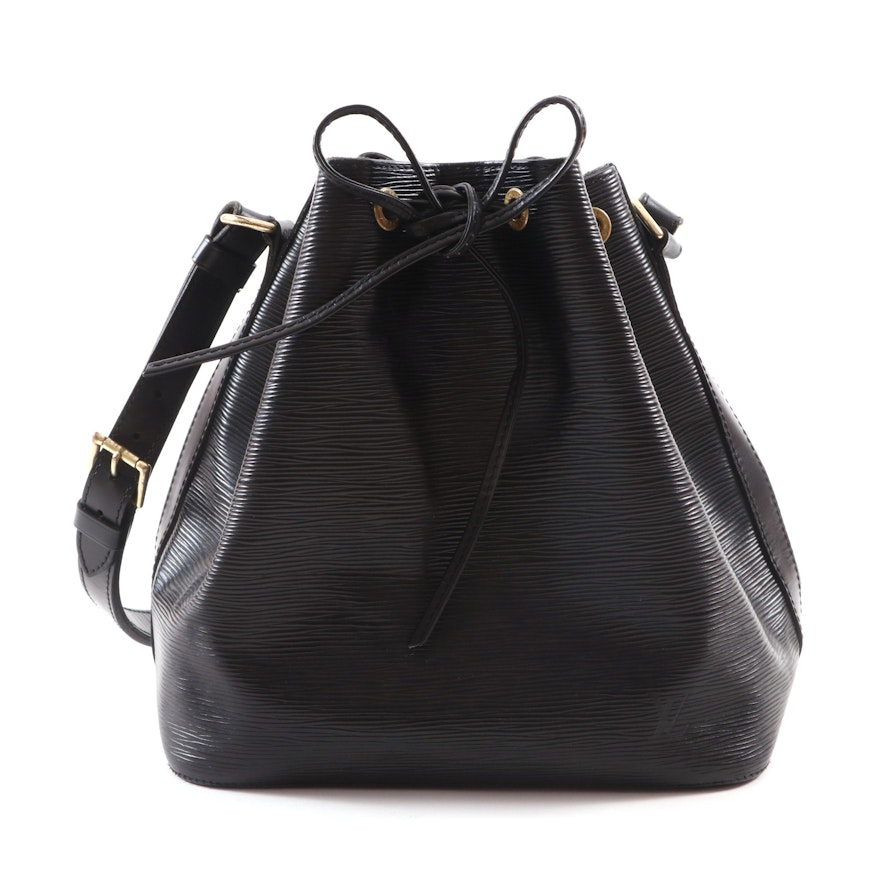 Louis Vuitton Epi Petit "Noe" Black Cinch Shoulder Bag