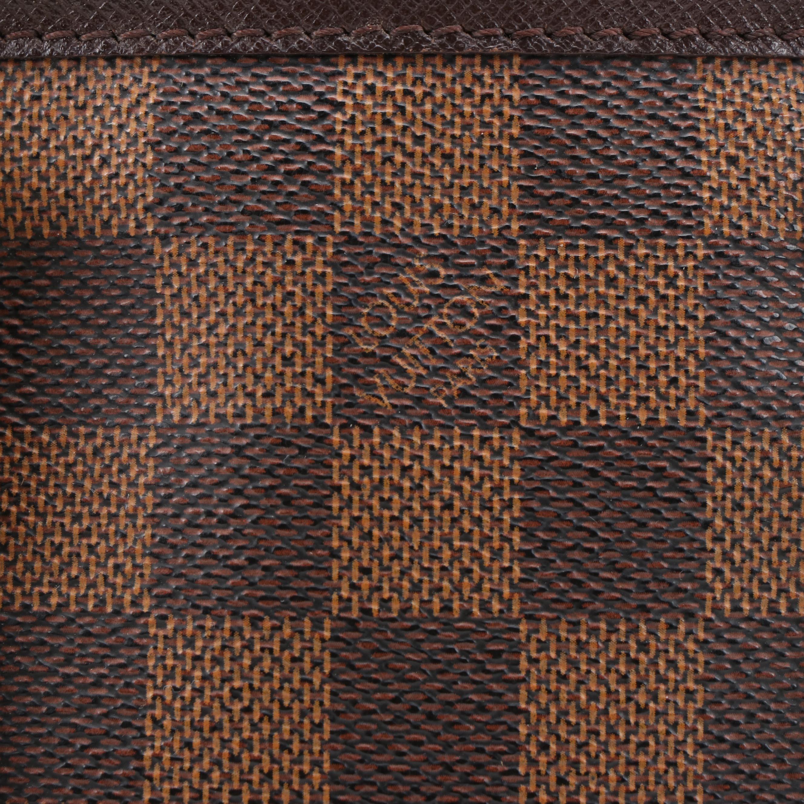 Louis Vuitton Marais Bucket Bag in Damier Ebene Canvas and Taiga Leather