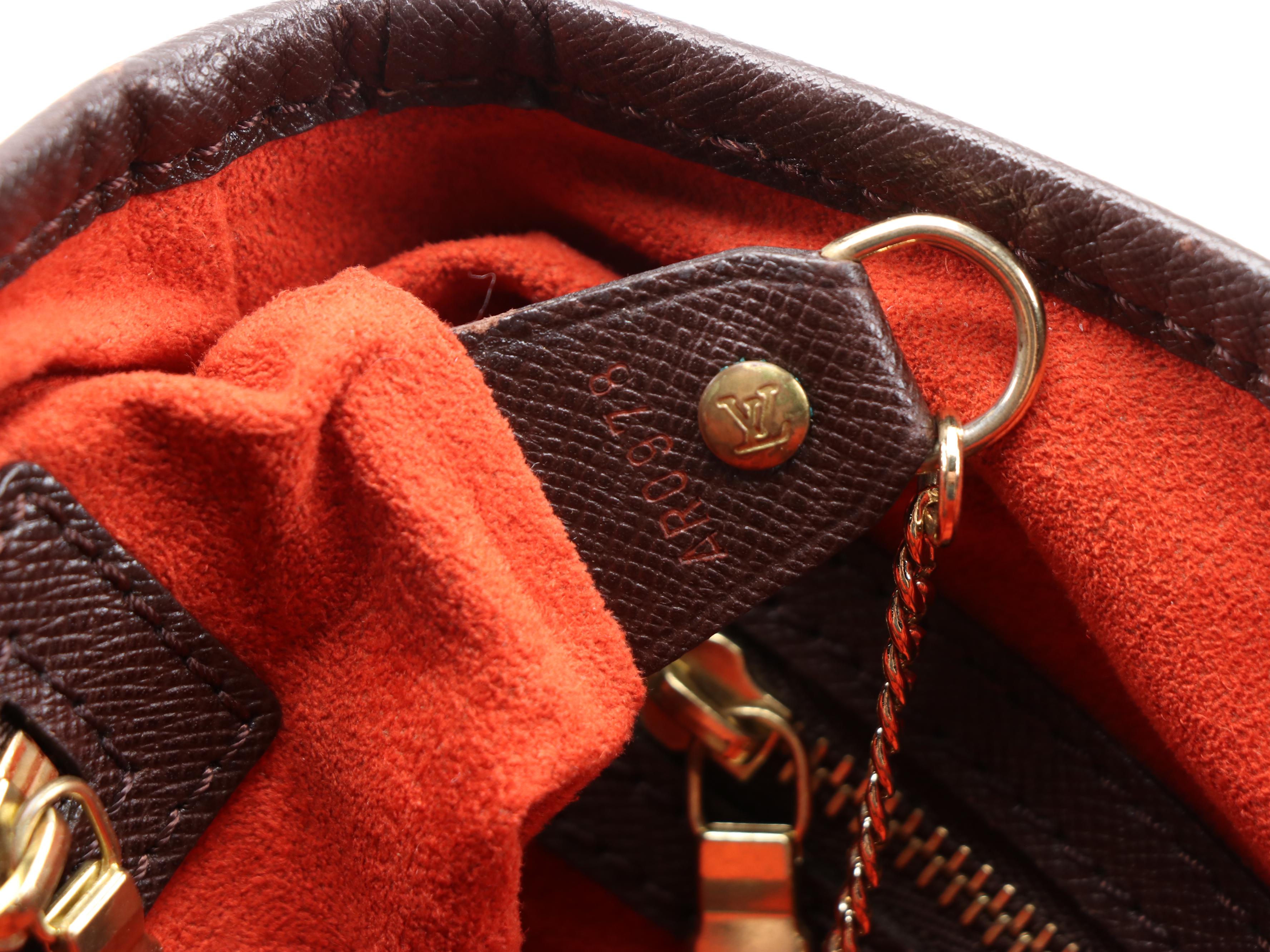 Louis Vuitton Marais Bucket Bag in Damier Ebene Canvas and Taiga Leather