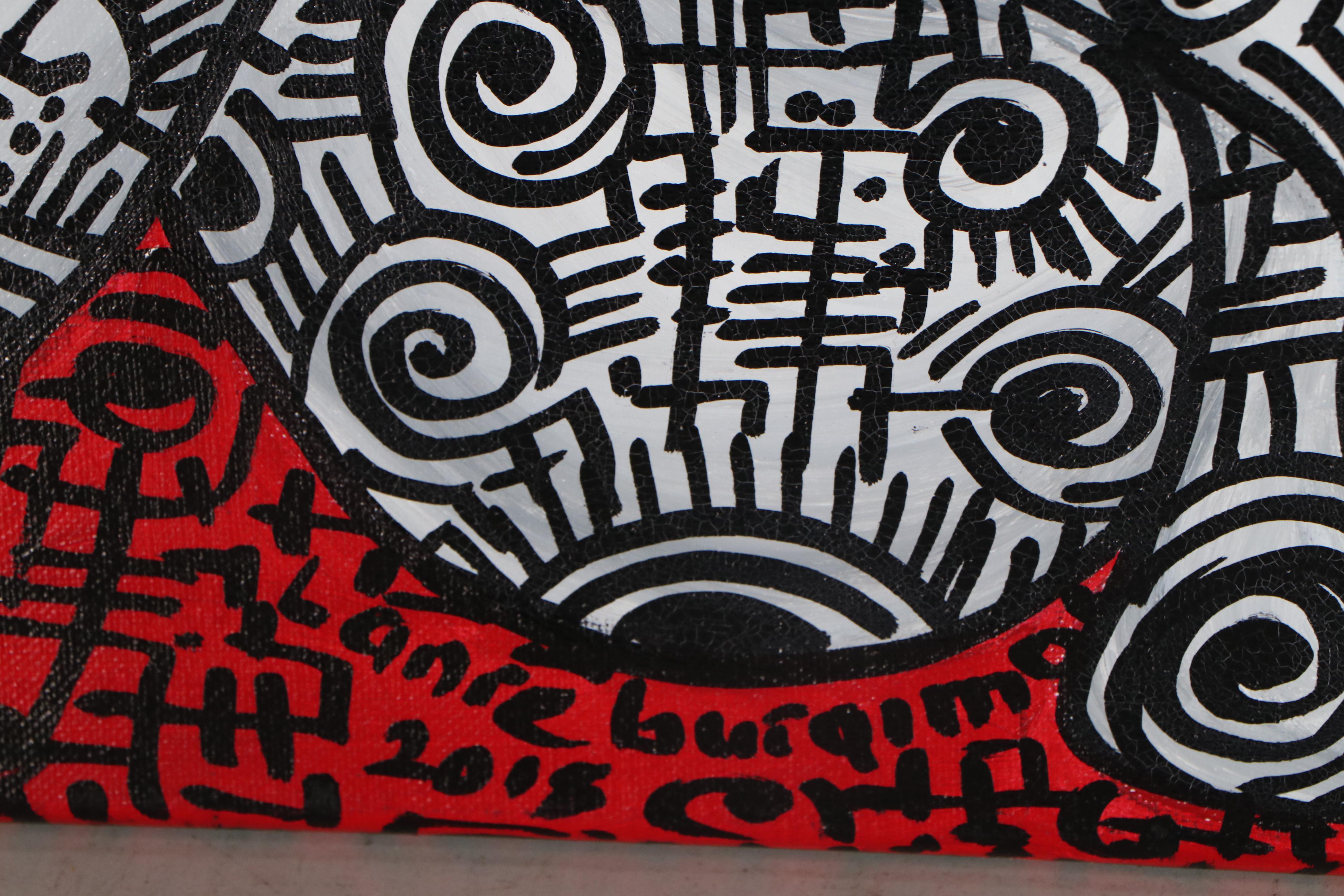 Lanre Buraimoh Acrylic Painting, "Accord", 2018