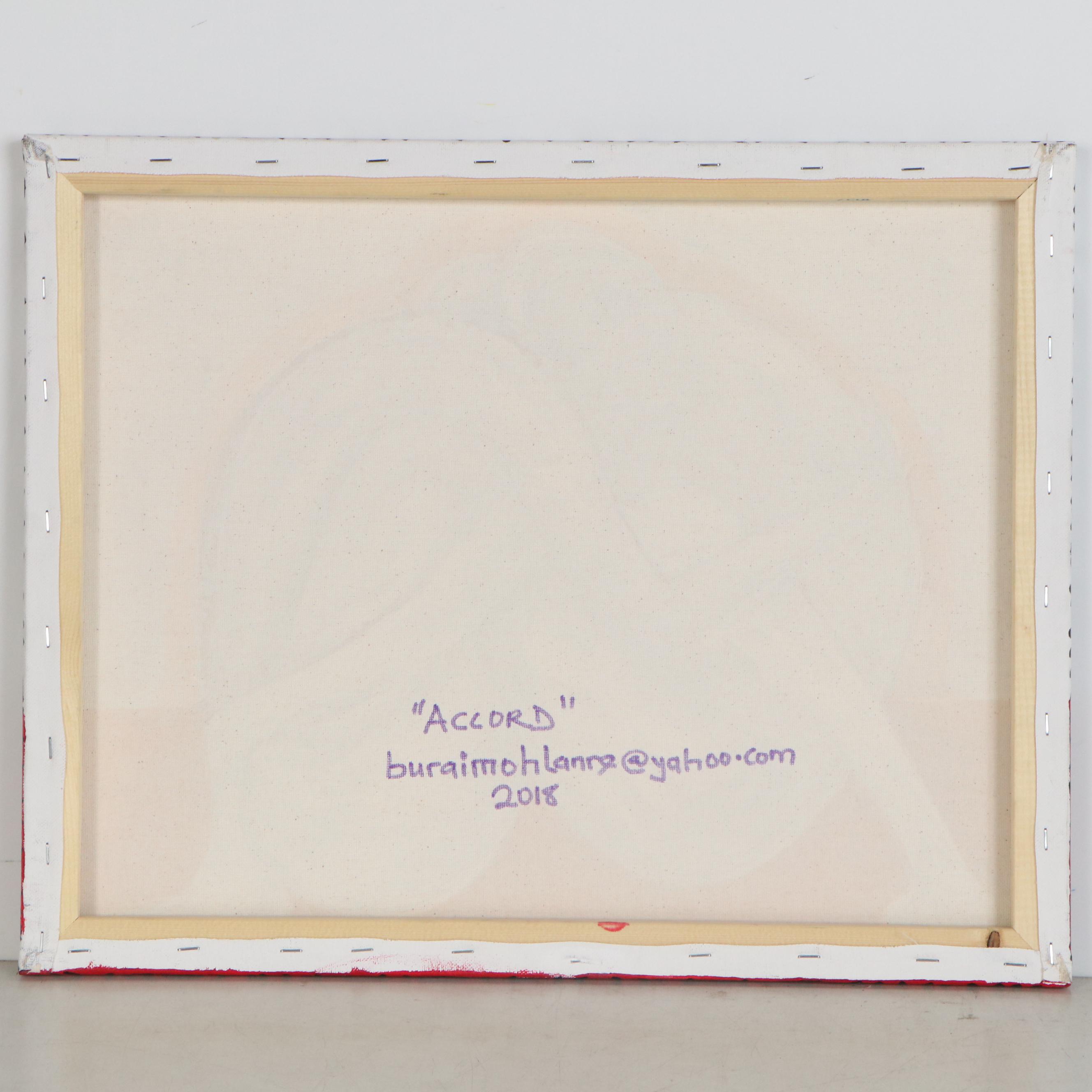 Lanre Buraimoh Acrylic Painting, "Accord", 2018