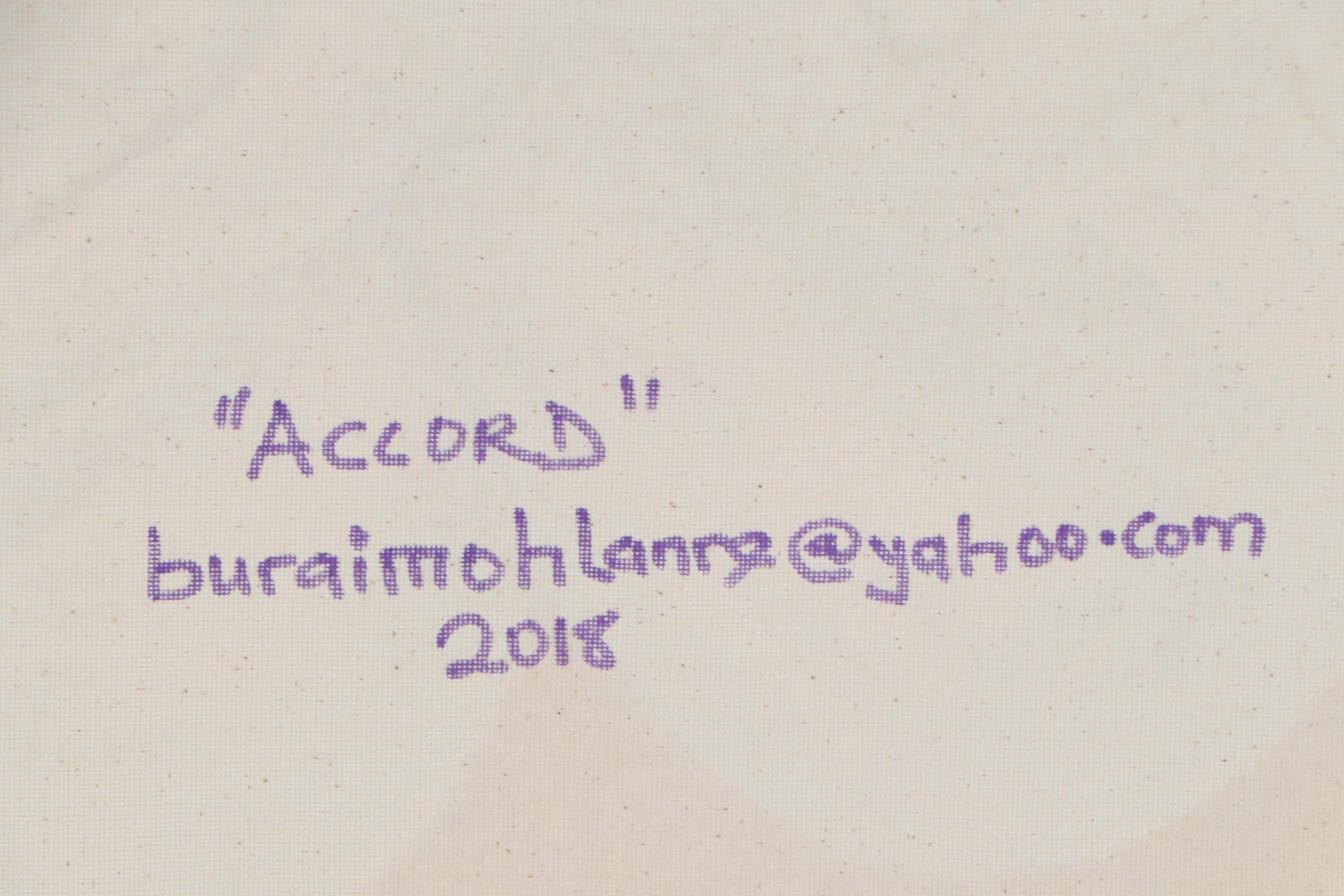 Lanre Buraimoh Acrylic Painting, "Accord", 2018