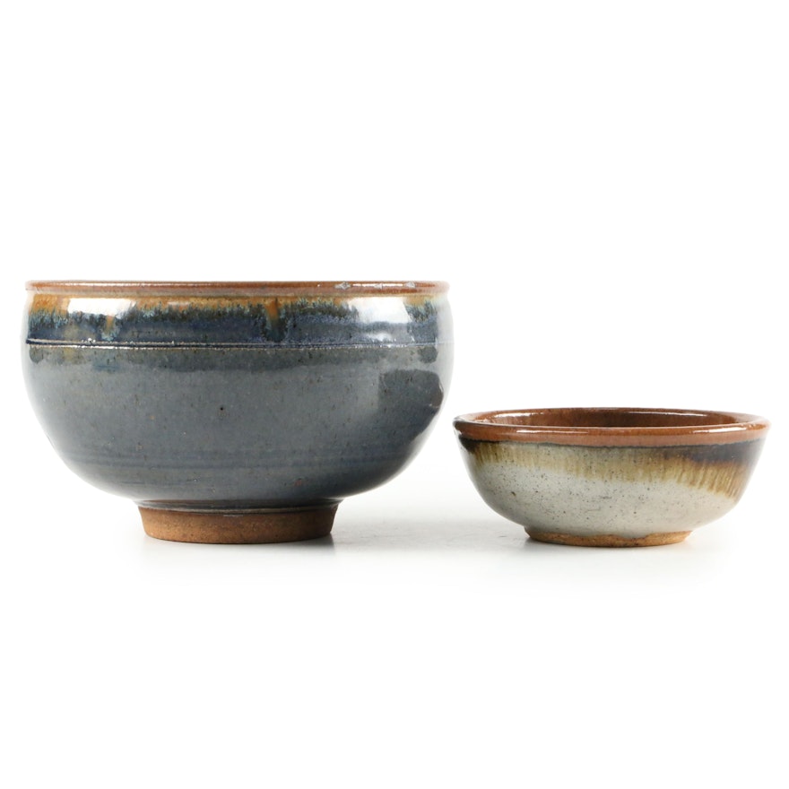 Artisan Earthenware Drip Glaze Bowls