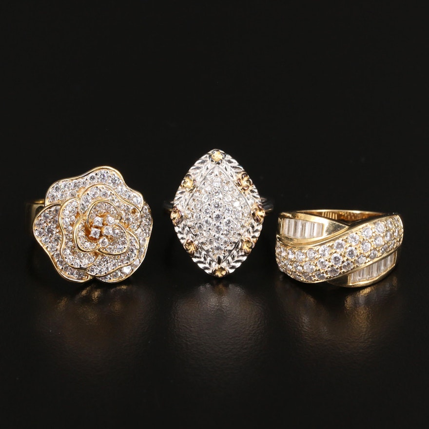 Sterling Silver Cubic Zirconia Ring Selection