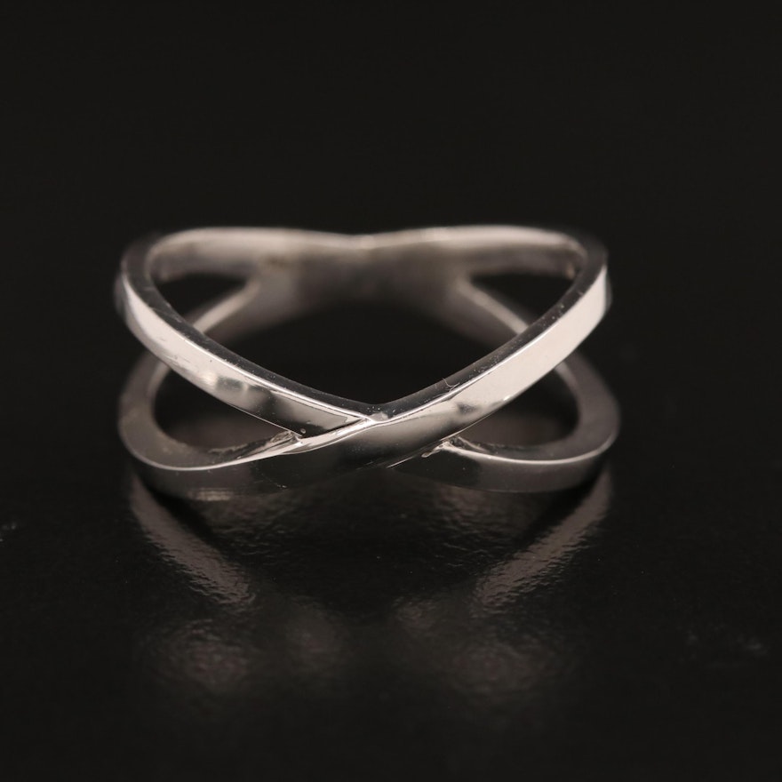 14K Crossover Ring