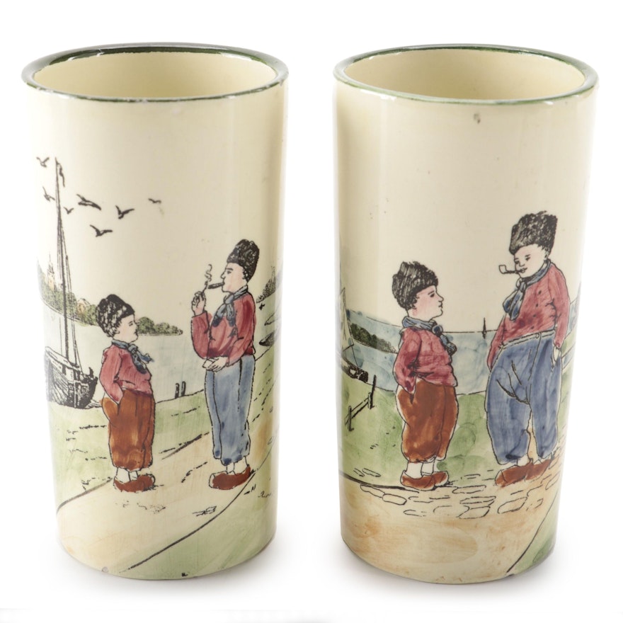 Georg Schmider Zell Earthenware Tumblers, Early 20th Century