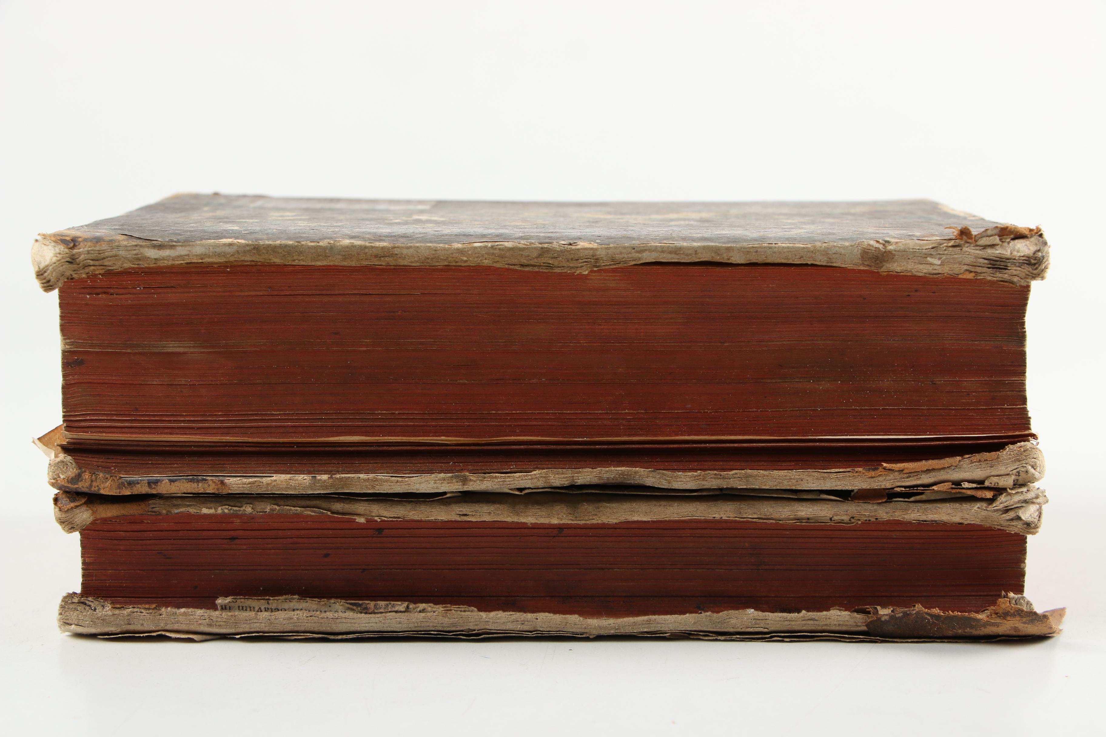 Hebrew and Latin "Biblia Hebraica" Two-Volume Set by J. H. Michaelis, 1720