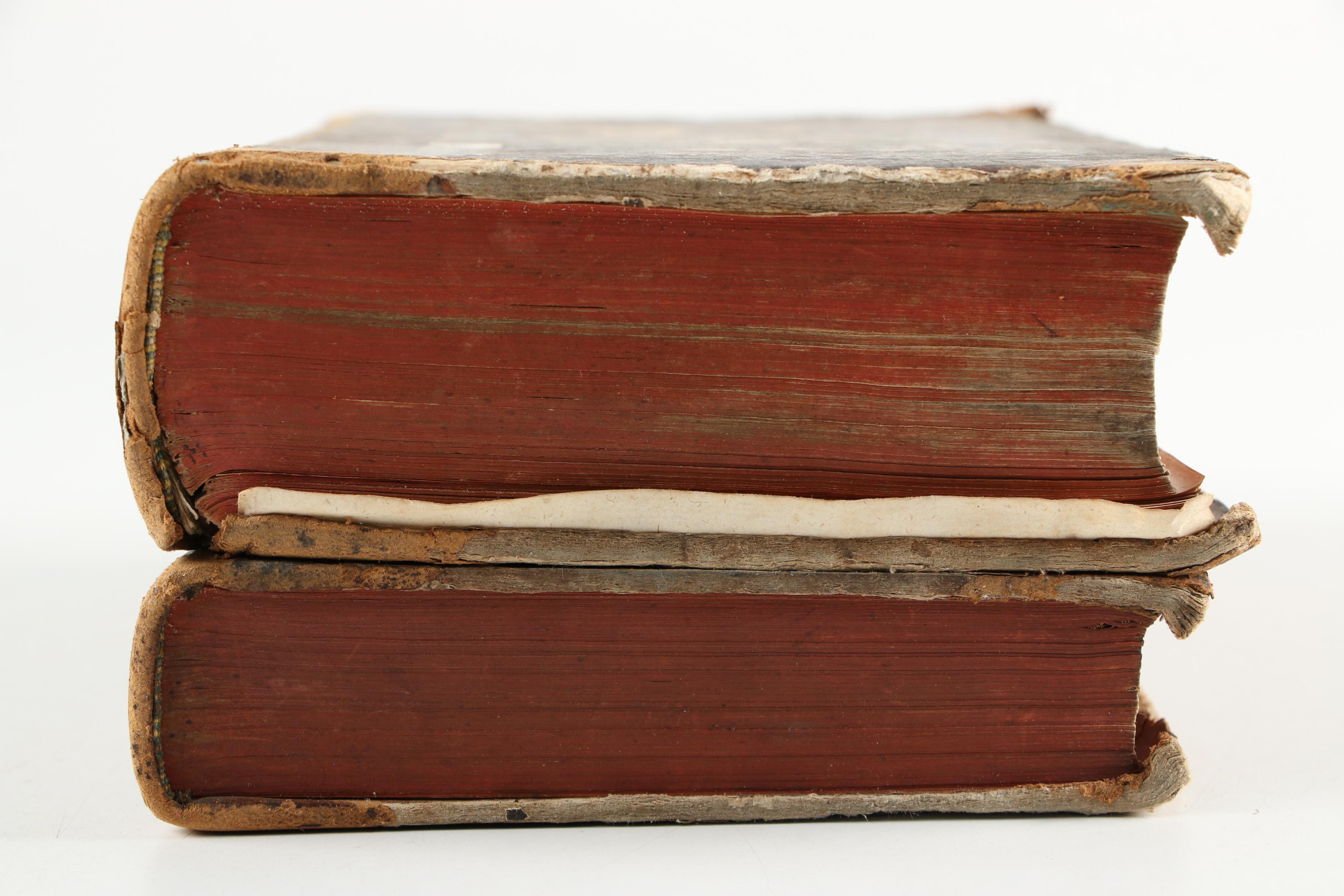 Hebrew and Latin "Biblia Hebraica" Two-Volume Set by J. H. Michaelis, 1720