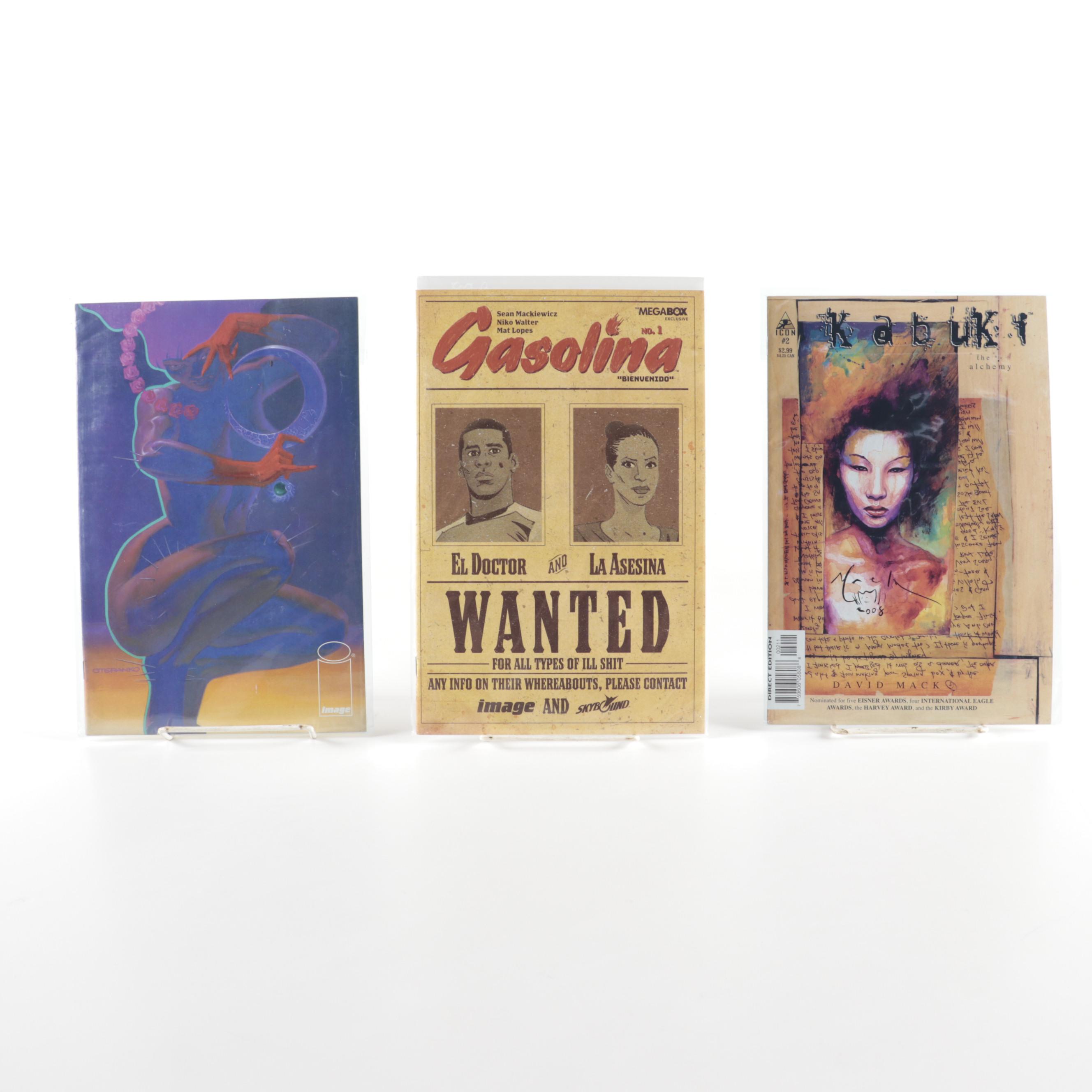 "Chew," "Kabuki," "Ninjak," and "Gasolina" Comics