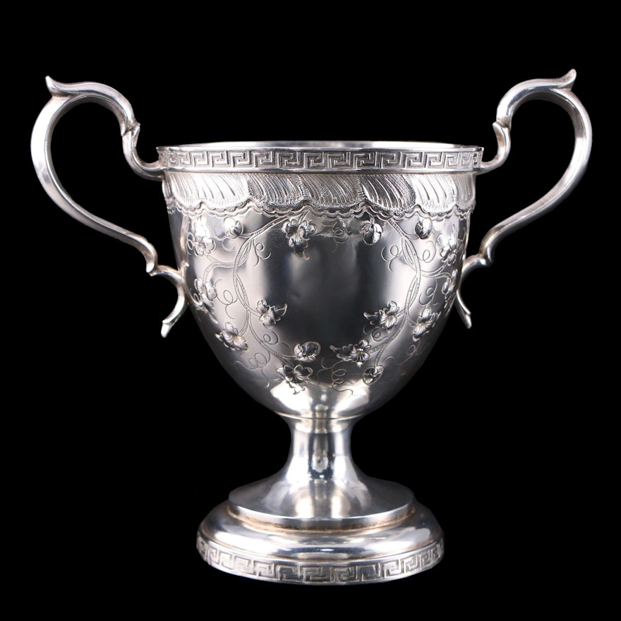 Peter L. Krider Coin Silver Loving Cup, Mid-19th Century
