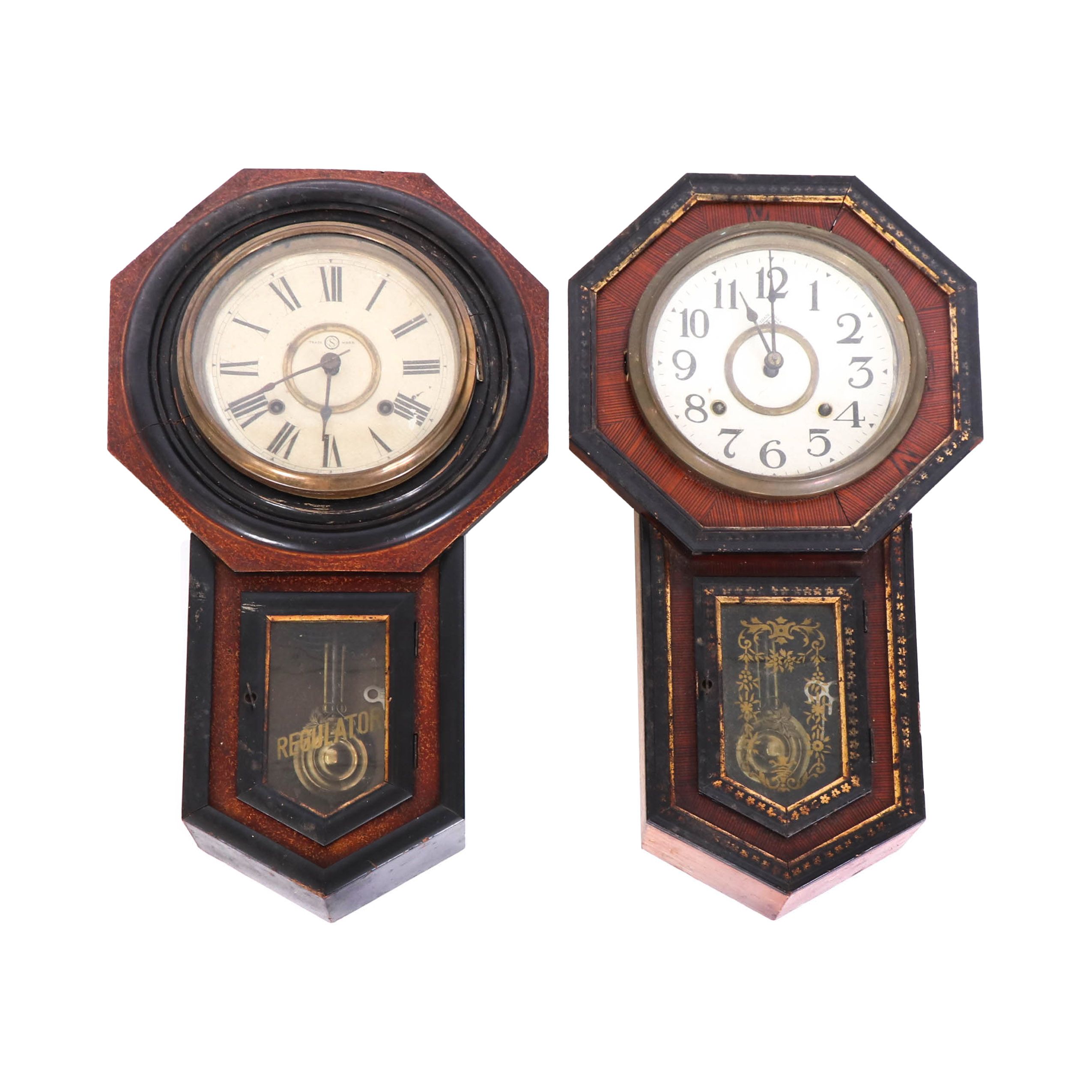 Seikosha Japanese 8-Day Regulator Wall Clocks, Early-Mid 20th Century