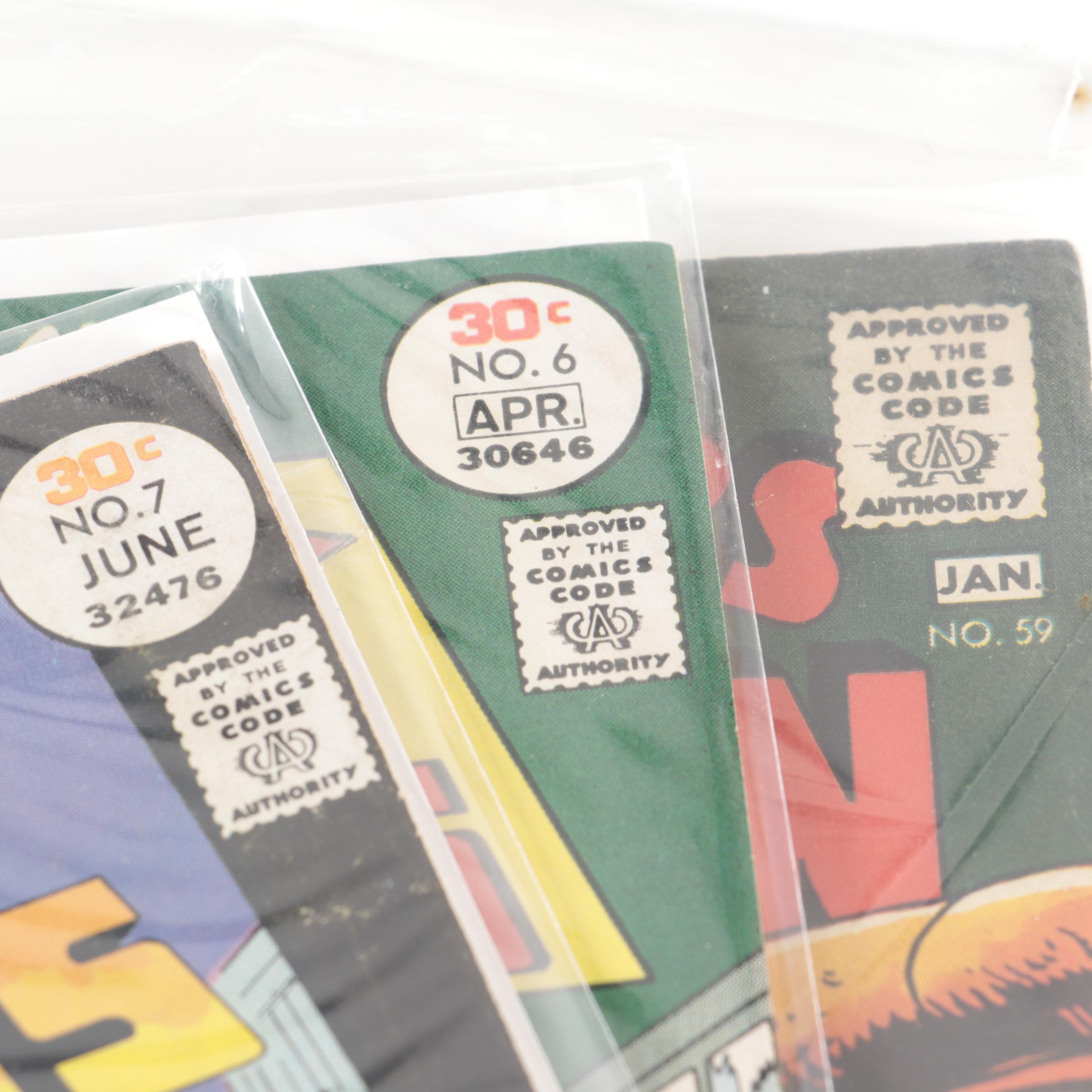 "Challengers of the Unknown," "Swamp Thing," and "Super Villains" Comics