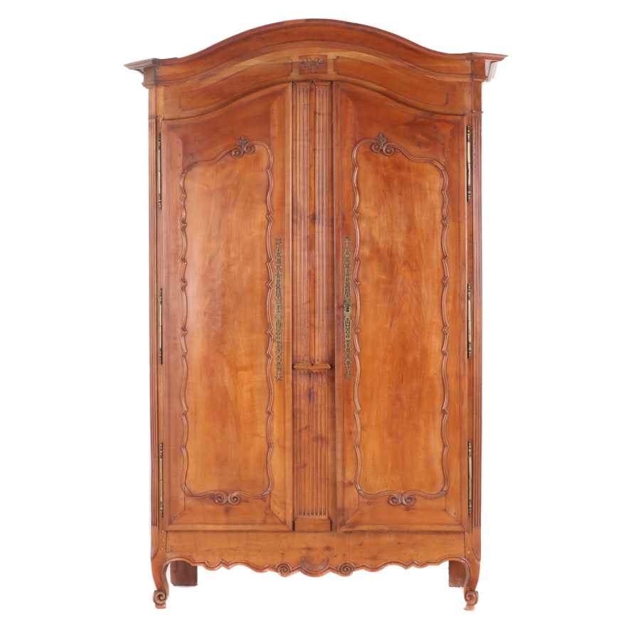 French Provincial Fruitwood Armoire, Early 19th Century and Adapted