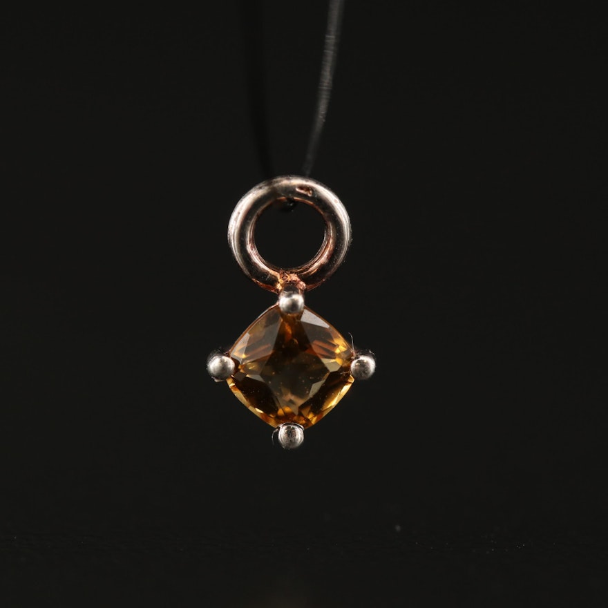 Sterling Silver Citrine Pendant