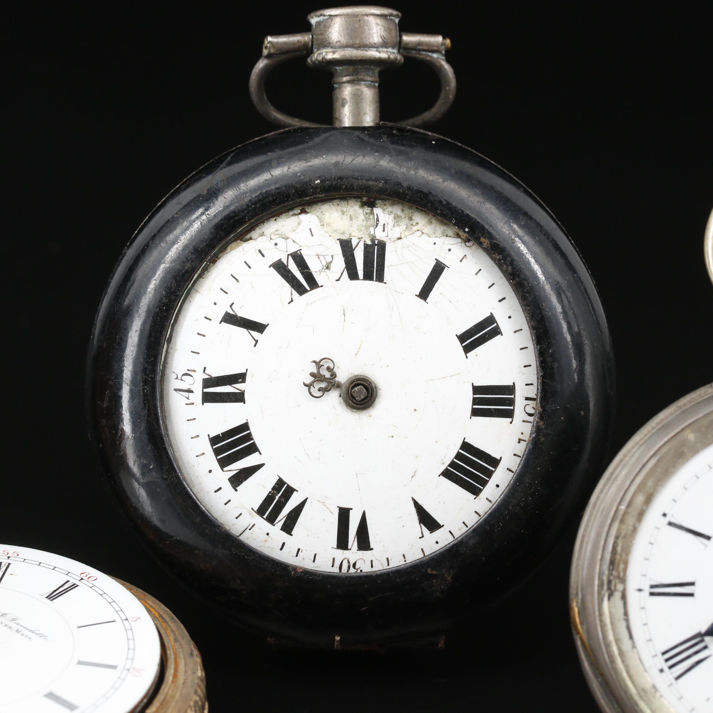 Assorted Pocket Watches for Parts