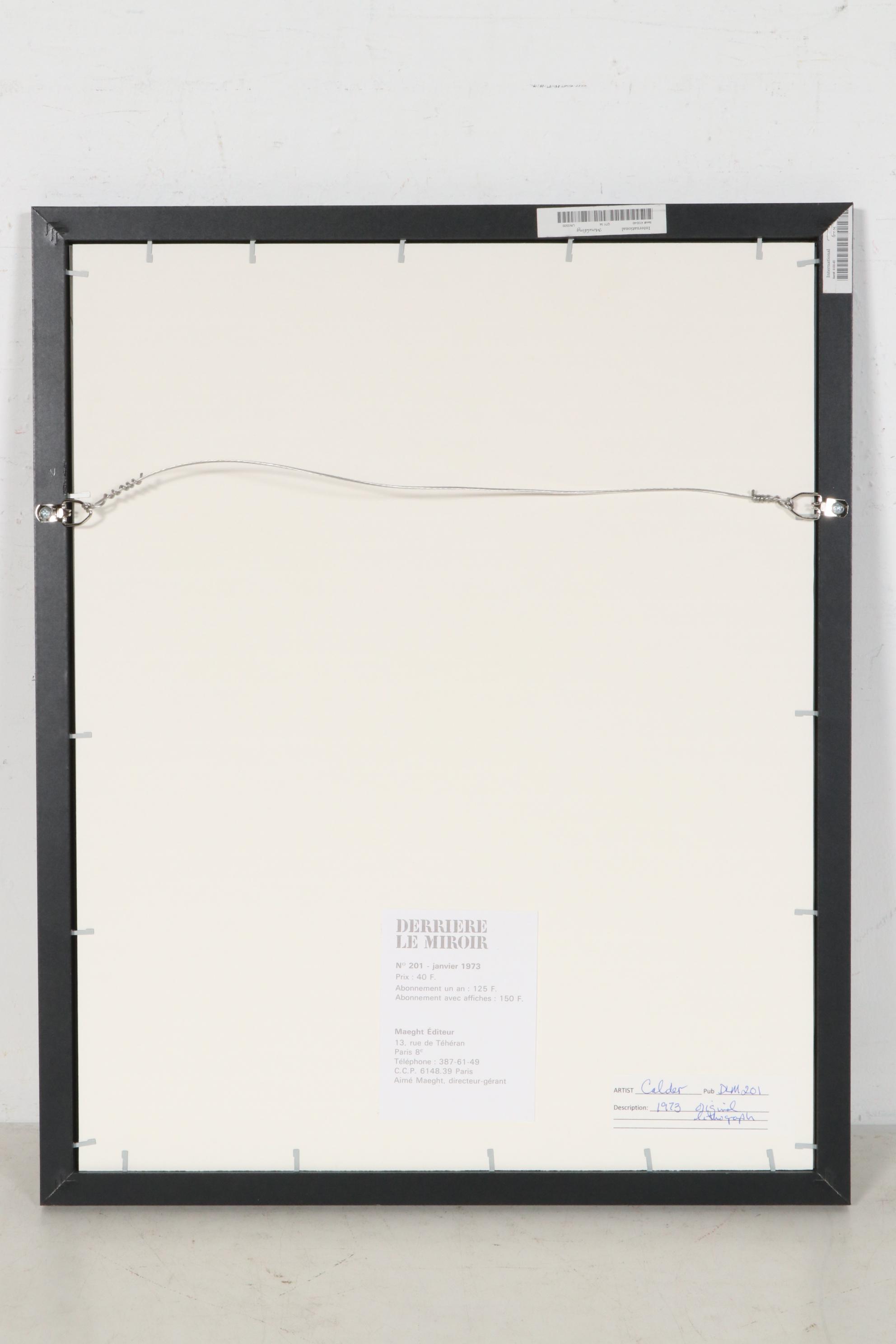 Alexander Calder Color Lithograph for "Derriere le Miroir", 1973