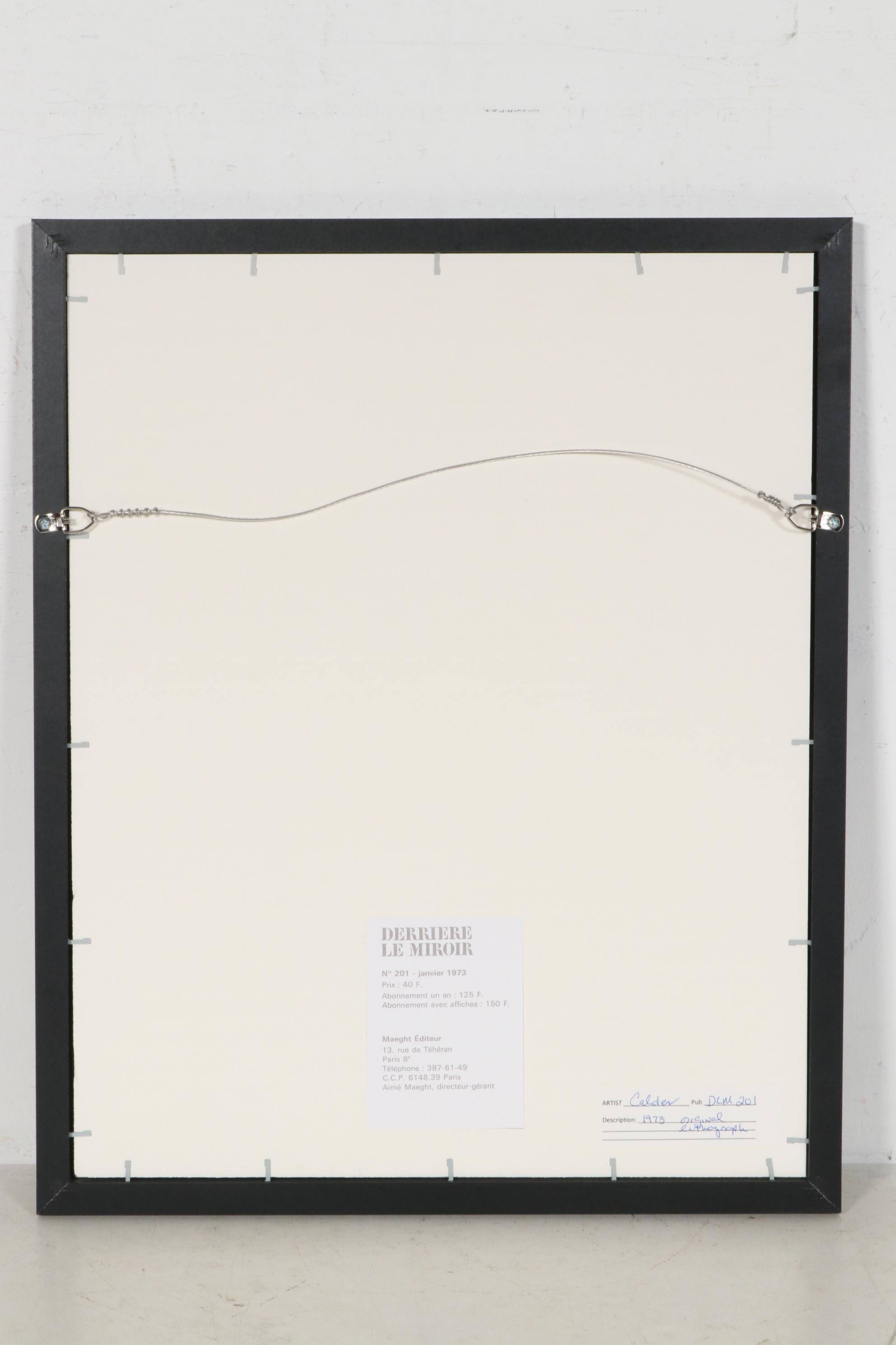 Alexander Calder Color Lithograph for "Derriere le Miroir", 1973