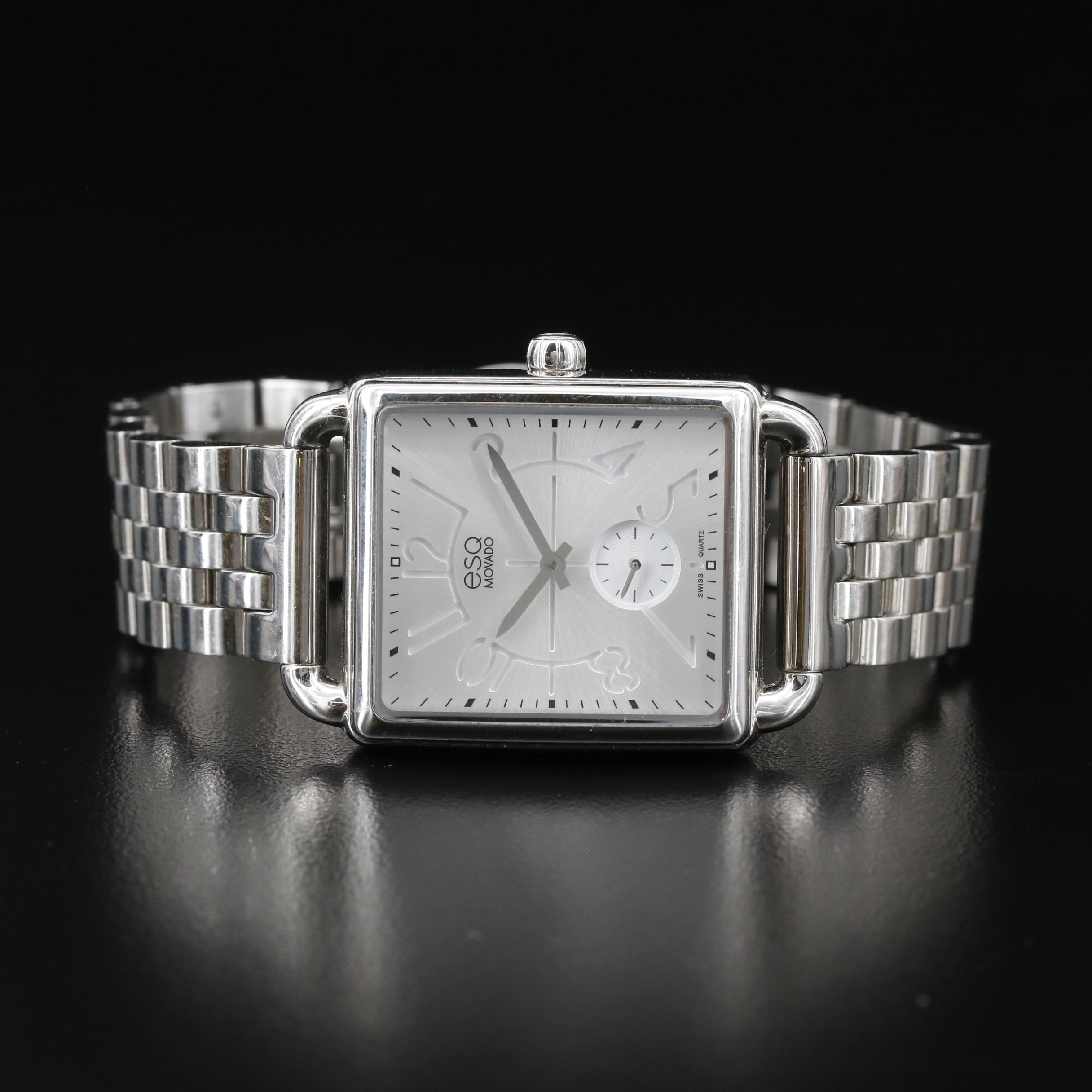 ESQ Movado Stainless Steel Quartz Watch