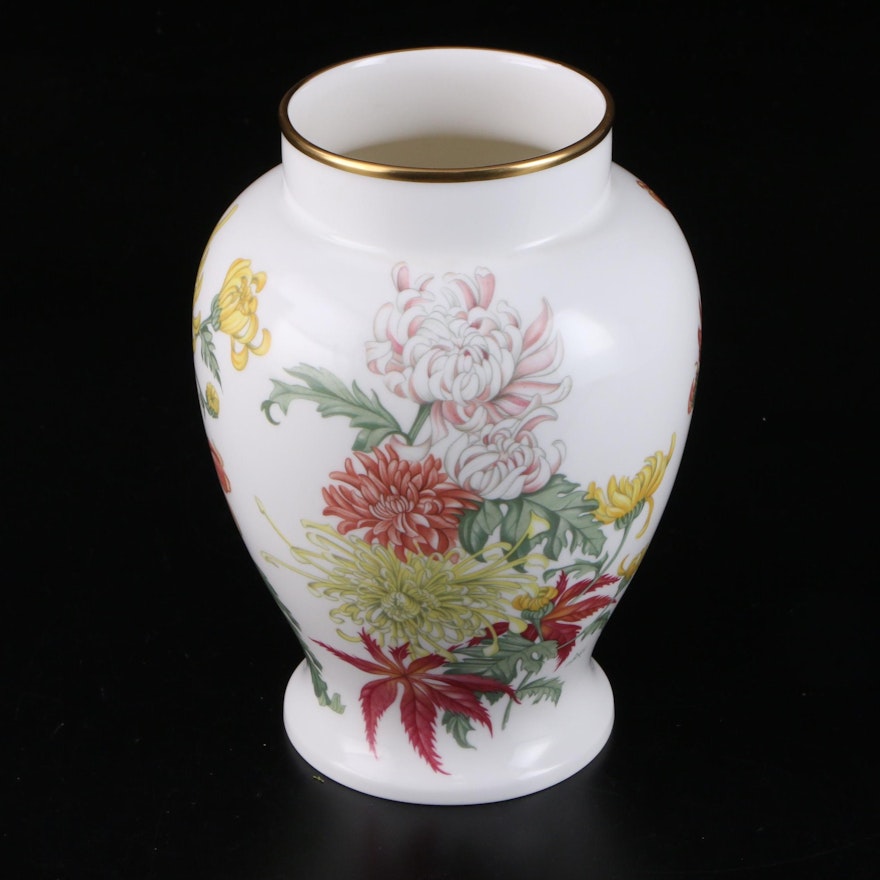 Wedgwood Bone China "Autumn Chrysanthemum" Vase, Limited Edition