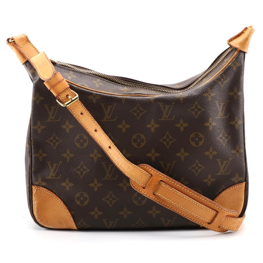 Louis Vuitton Boulogne PM Shoulder Bag in Monogram Canvas and Vachetta Leather