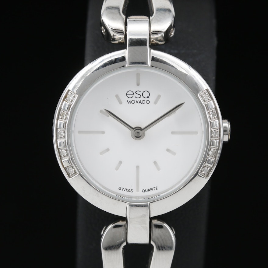 Diamond ESQ Movado Quartz Wristwatch