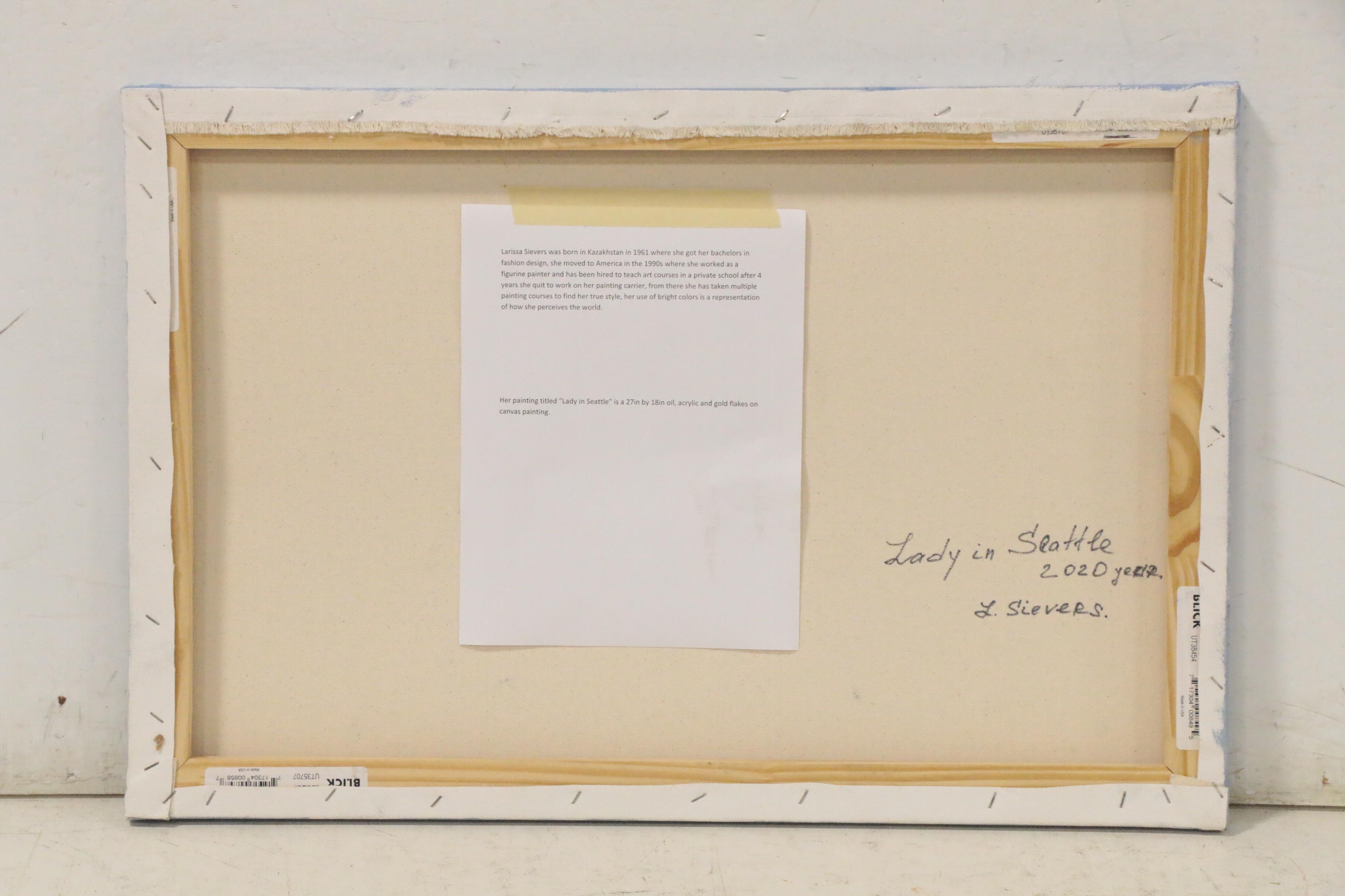 Larissa Sievers Oil Painting "Lady in Seattle," 2020